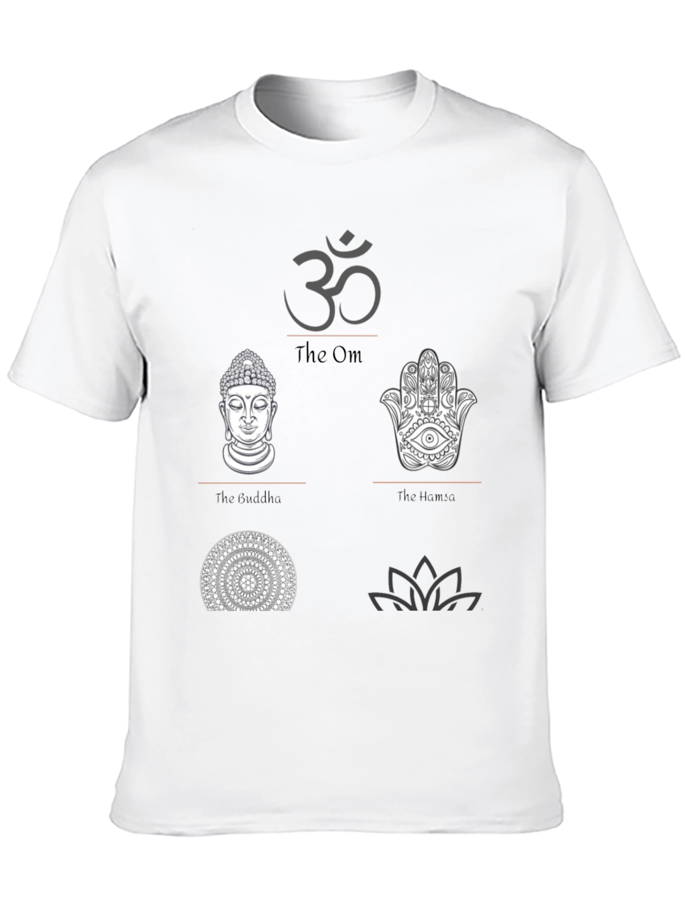 Spiritual Symbol Graphic Print Black T-Shirt