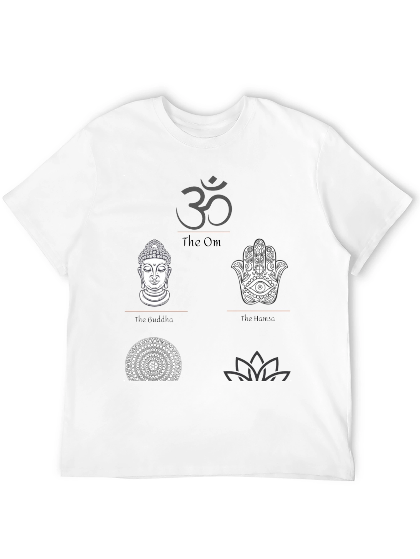Spiritual Symbol Graphic Print Black T-Shirt