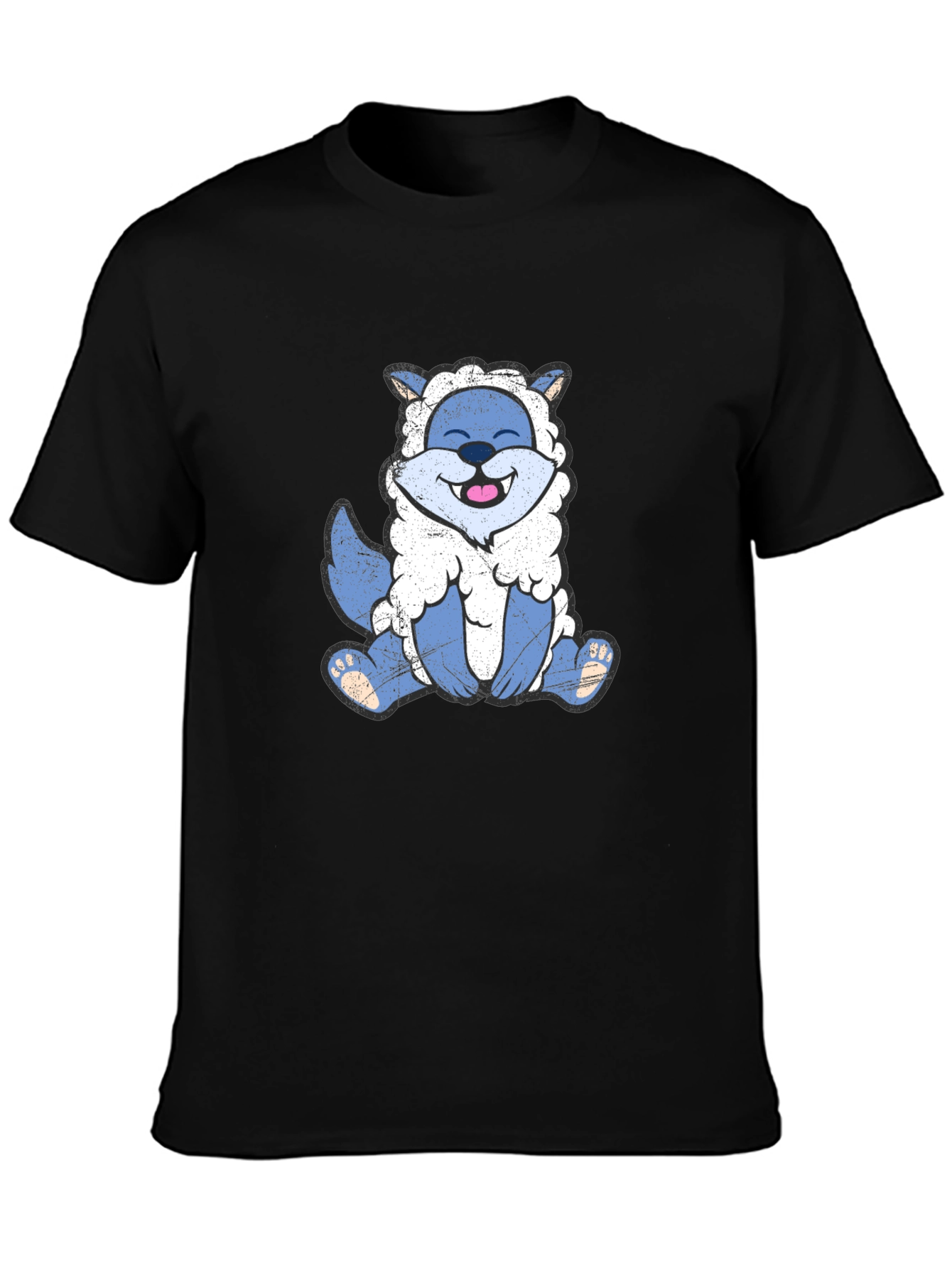 Funny Wolf in Sheeps Clothing Black T-Shirt