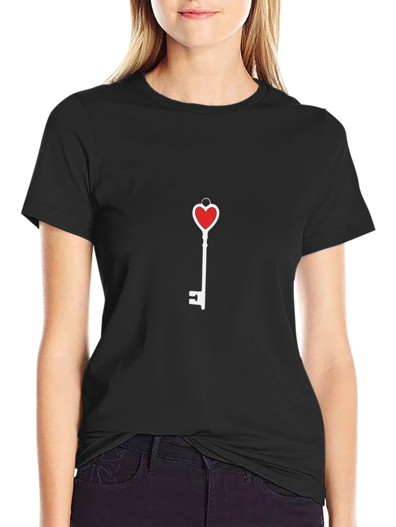 Heart Key Graphic T-Shirt - Unlock Your Style