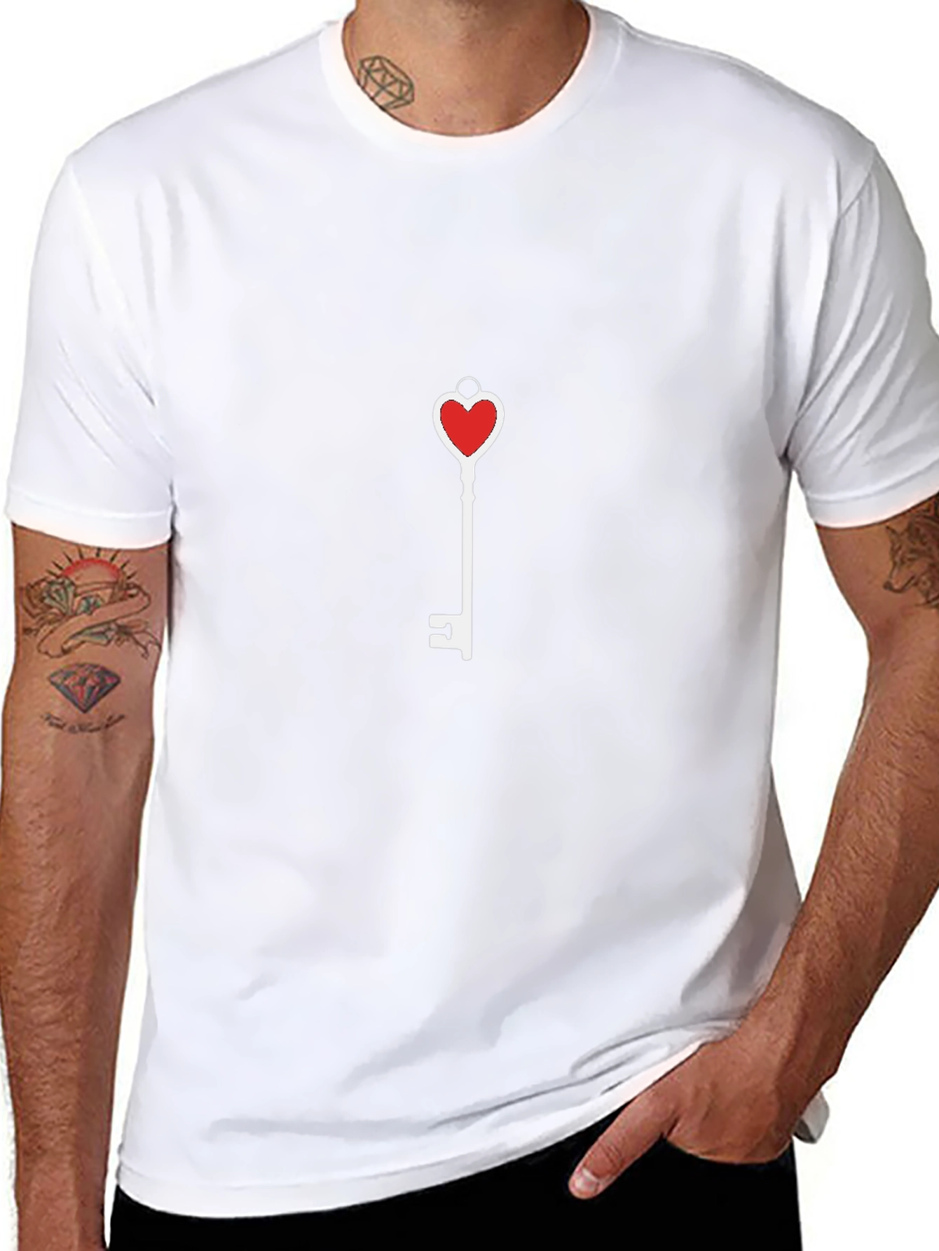 Heart Key Graphic T-Shirt - Unlock Your Style