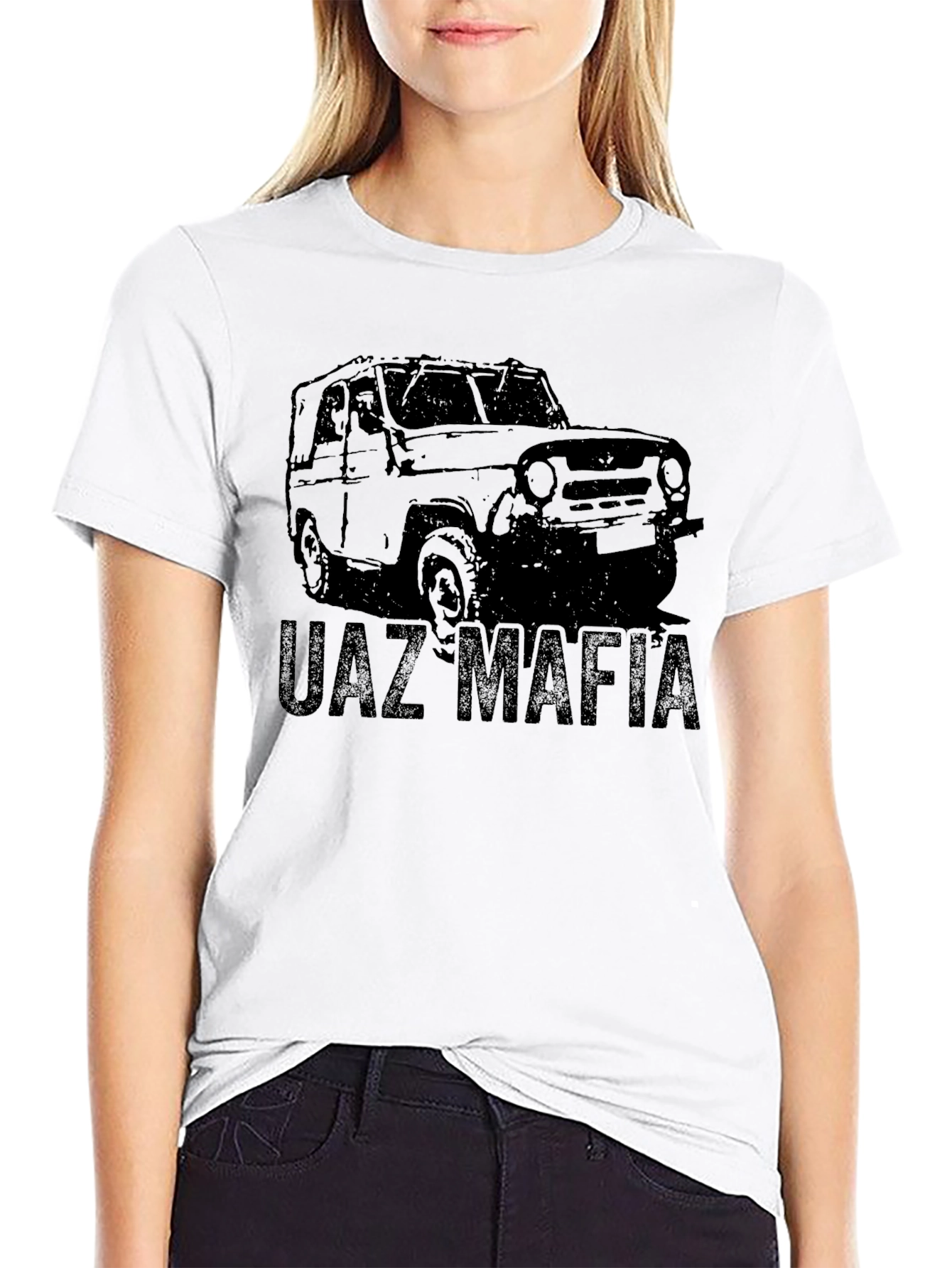 UAZ Mafia Black Graphic Tee