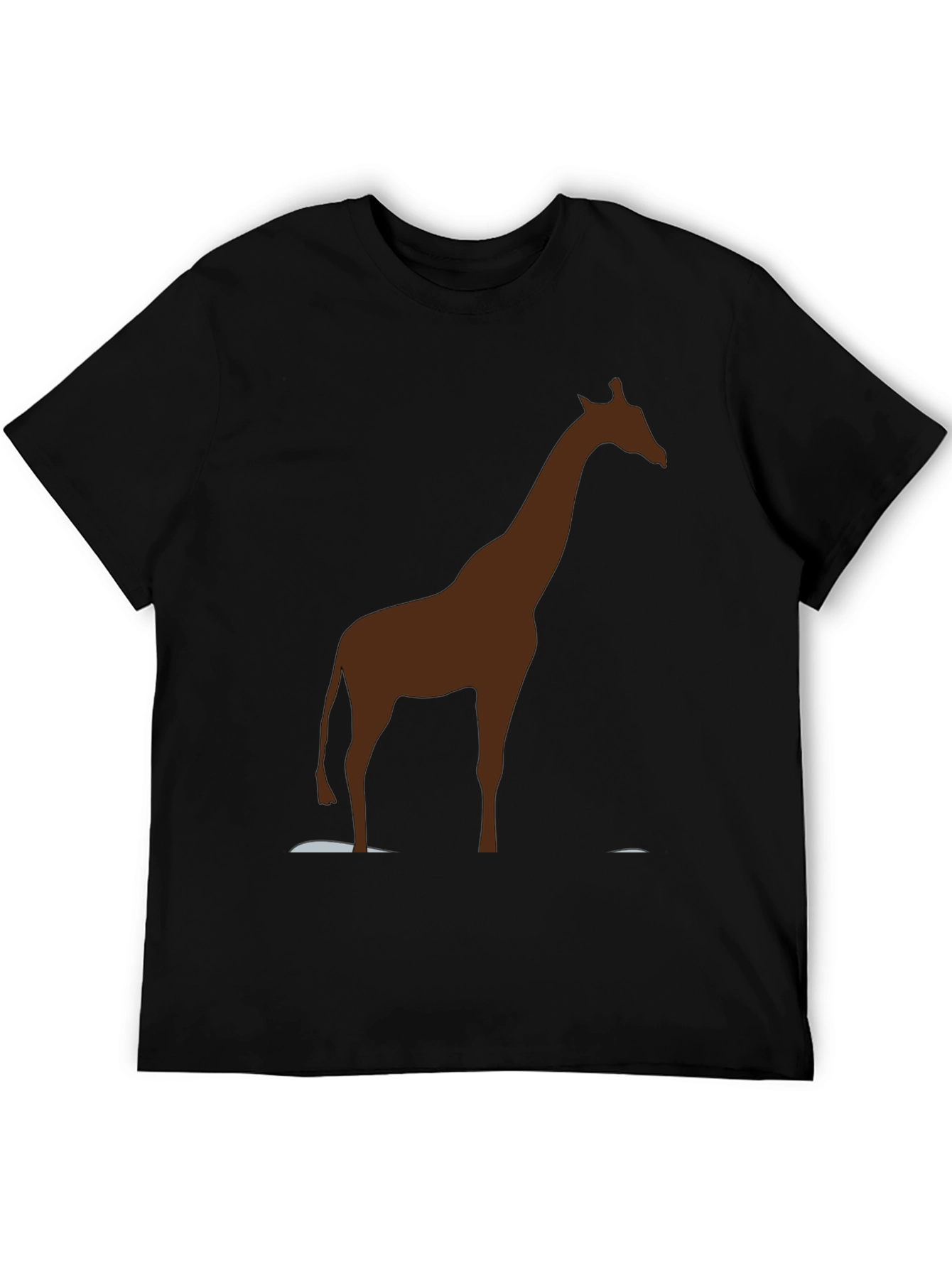 Giraffe Silhouette Black T-Shirt