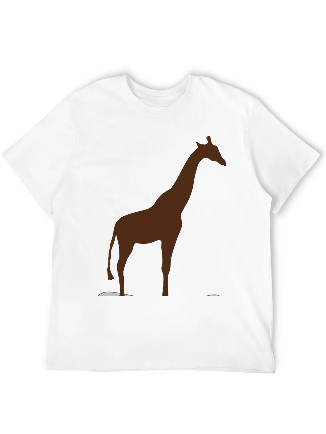 Giraffe Silhouette Black T-Shirt