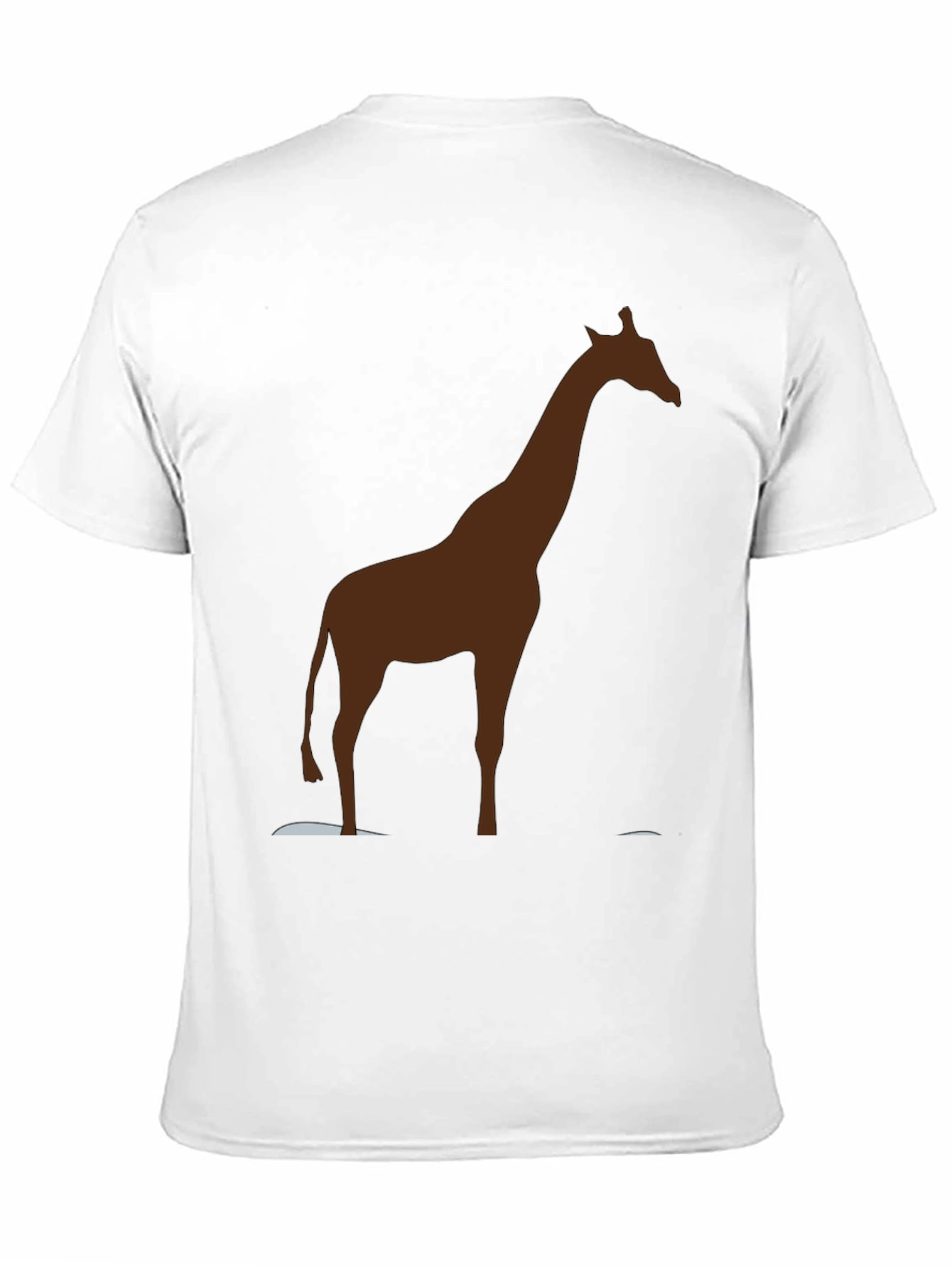 Giraffe Silhouette Black T-Shirt