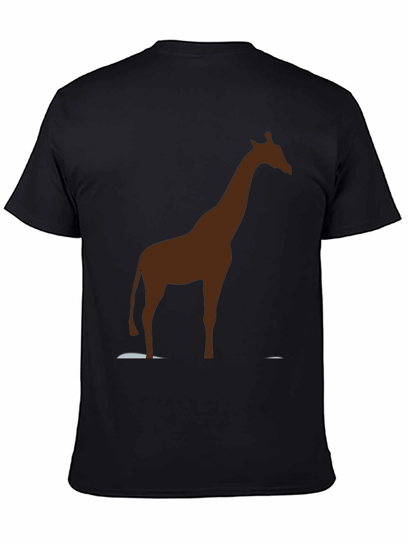 Giraffe Silhouette Black T-Shirt