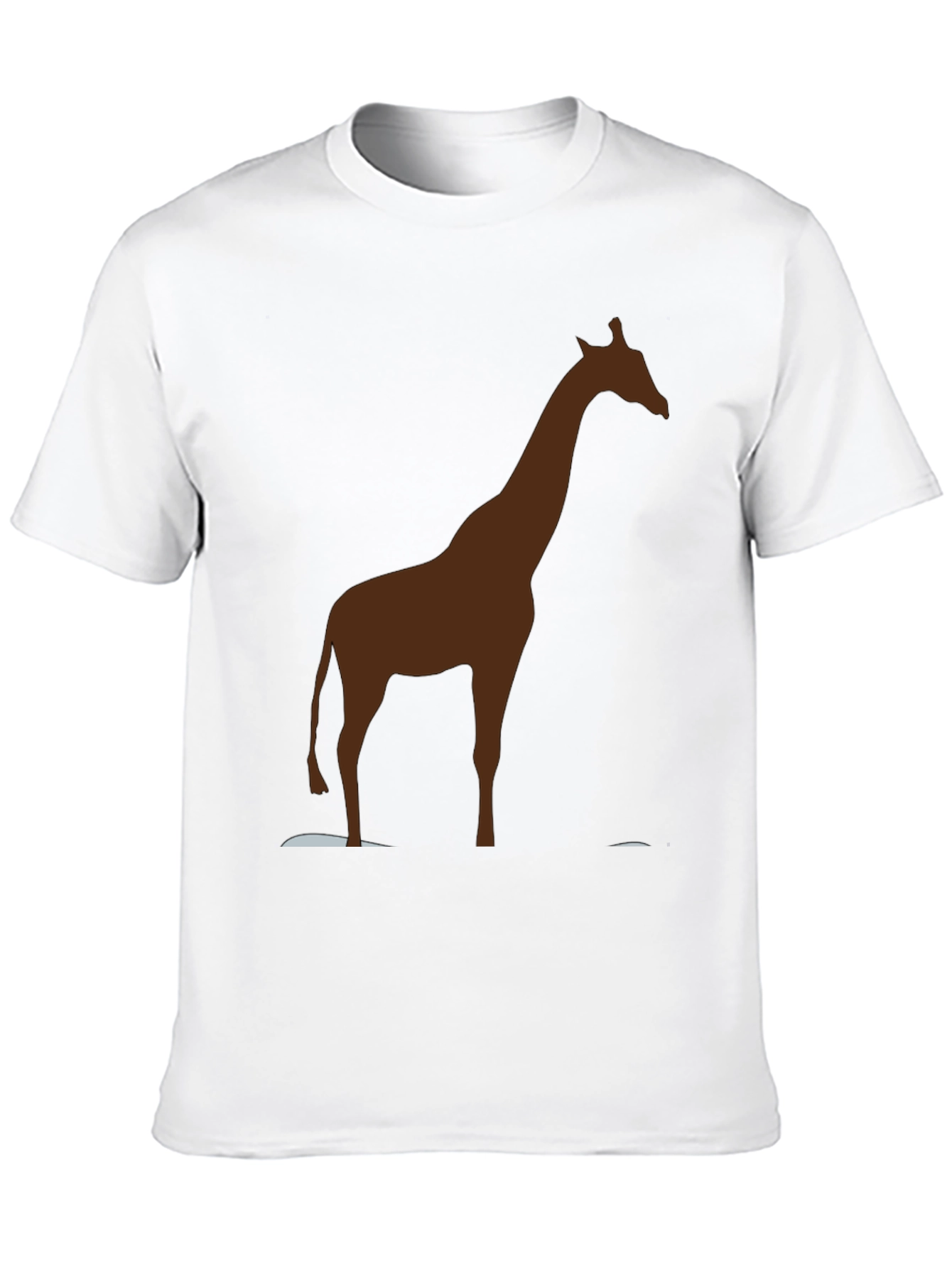 Giraffe Silhouette Black T-Shirt