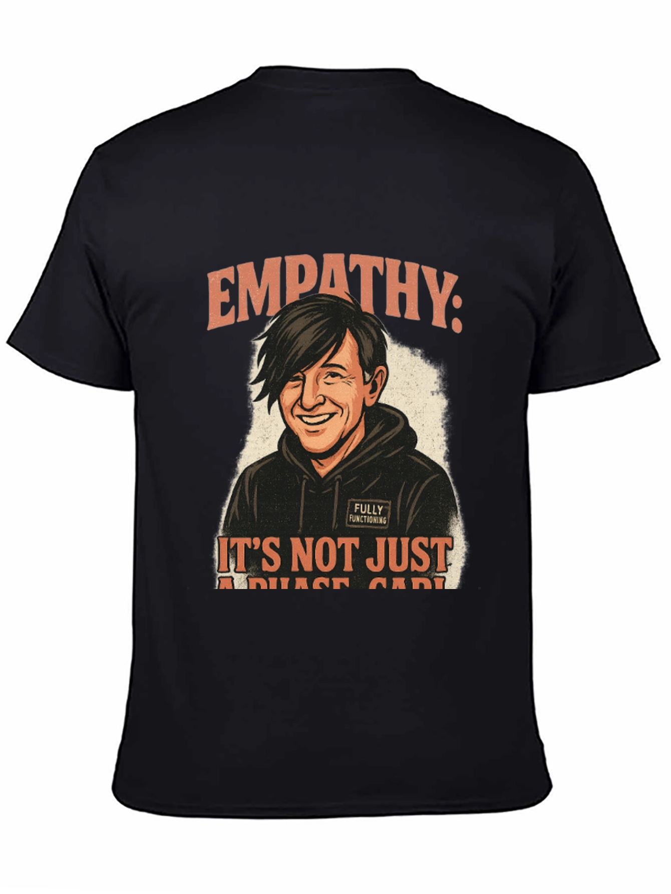 Empathy Not a Phase Black Graphic Tee