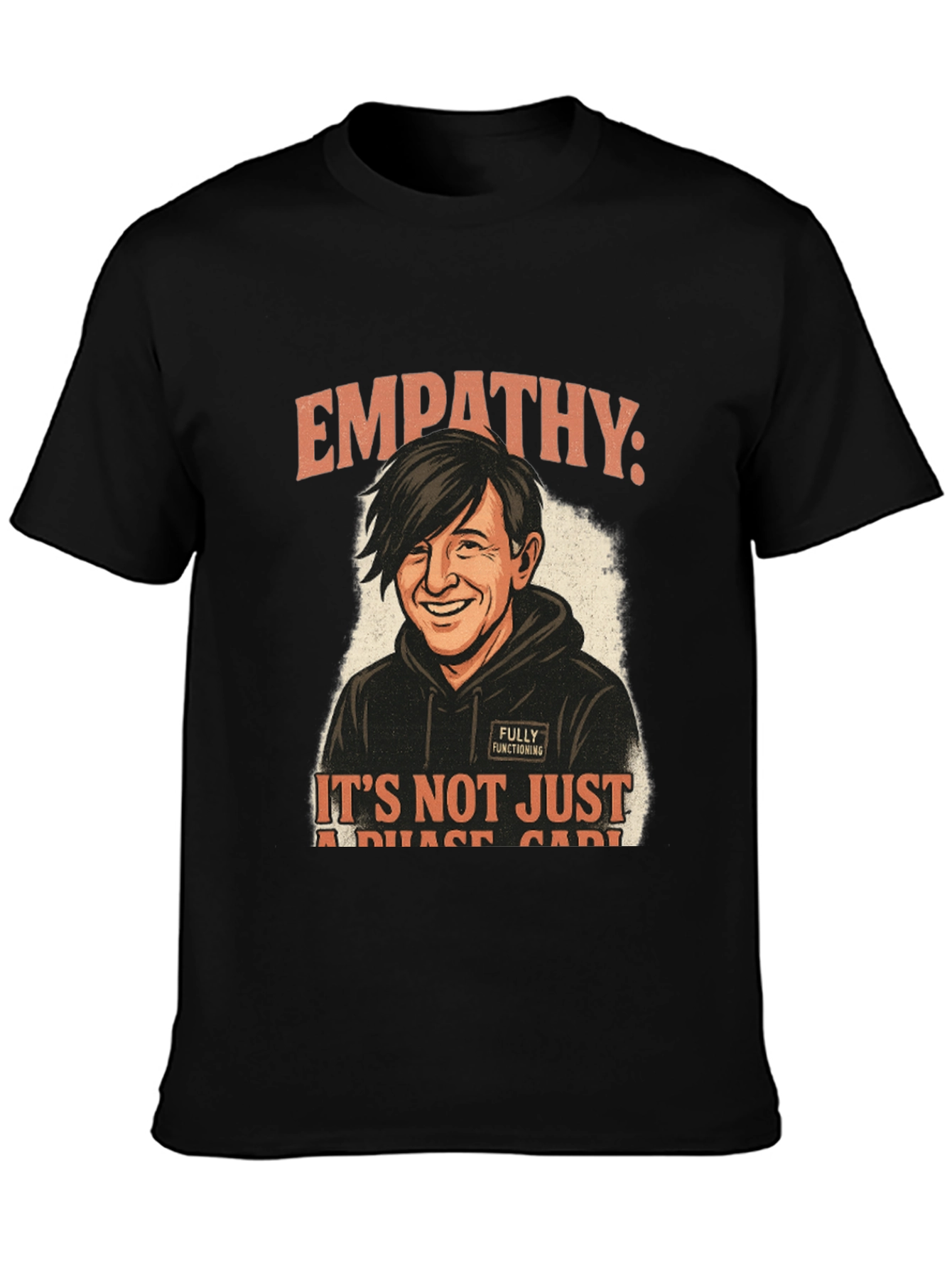 Empathy Not a Phase Black Graphic Tee