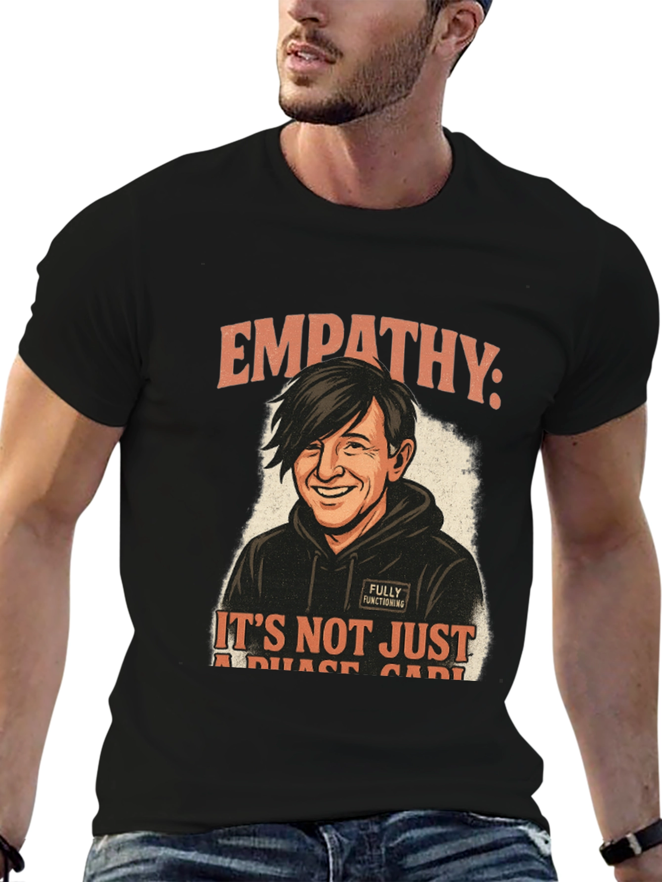 Empathy Not a Phase Black Graphic Tee