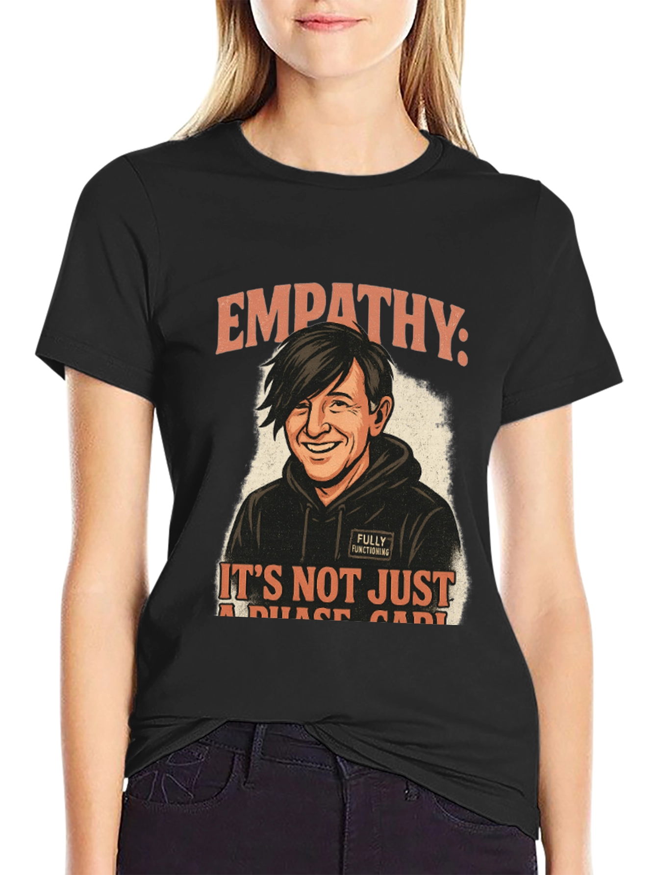 Empathy Not a Phase Black Graphic Tee