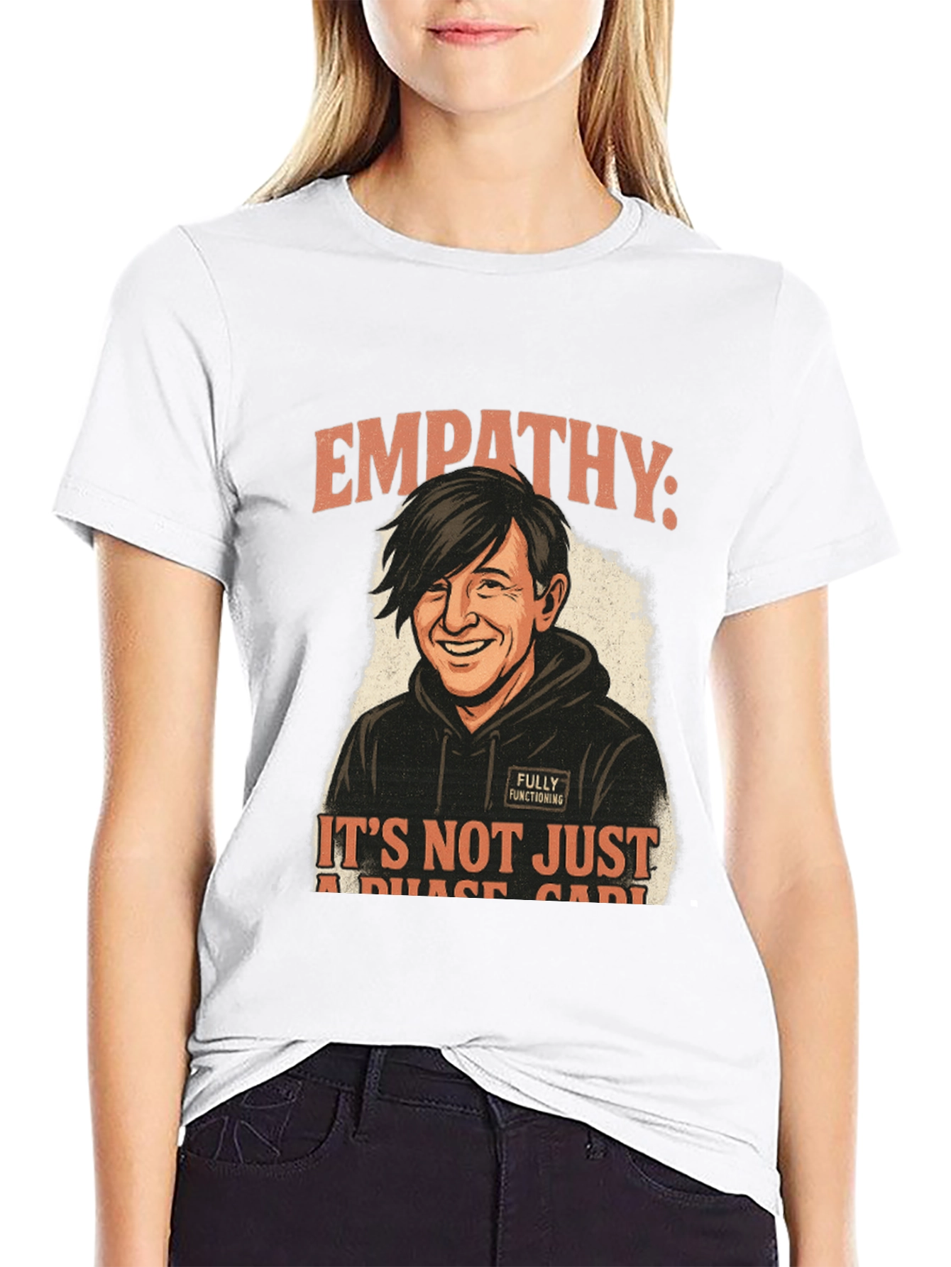Empathy Not a Phase Black Graphic Tee