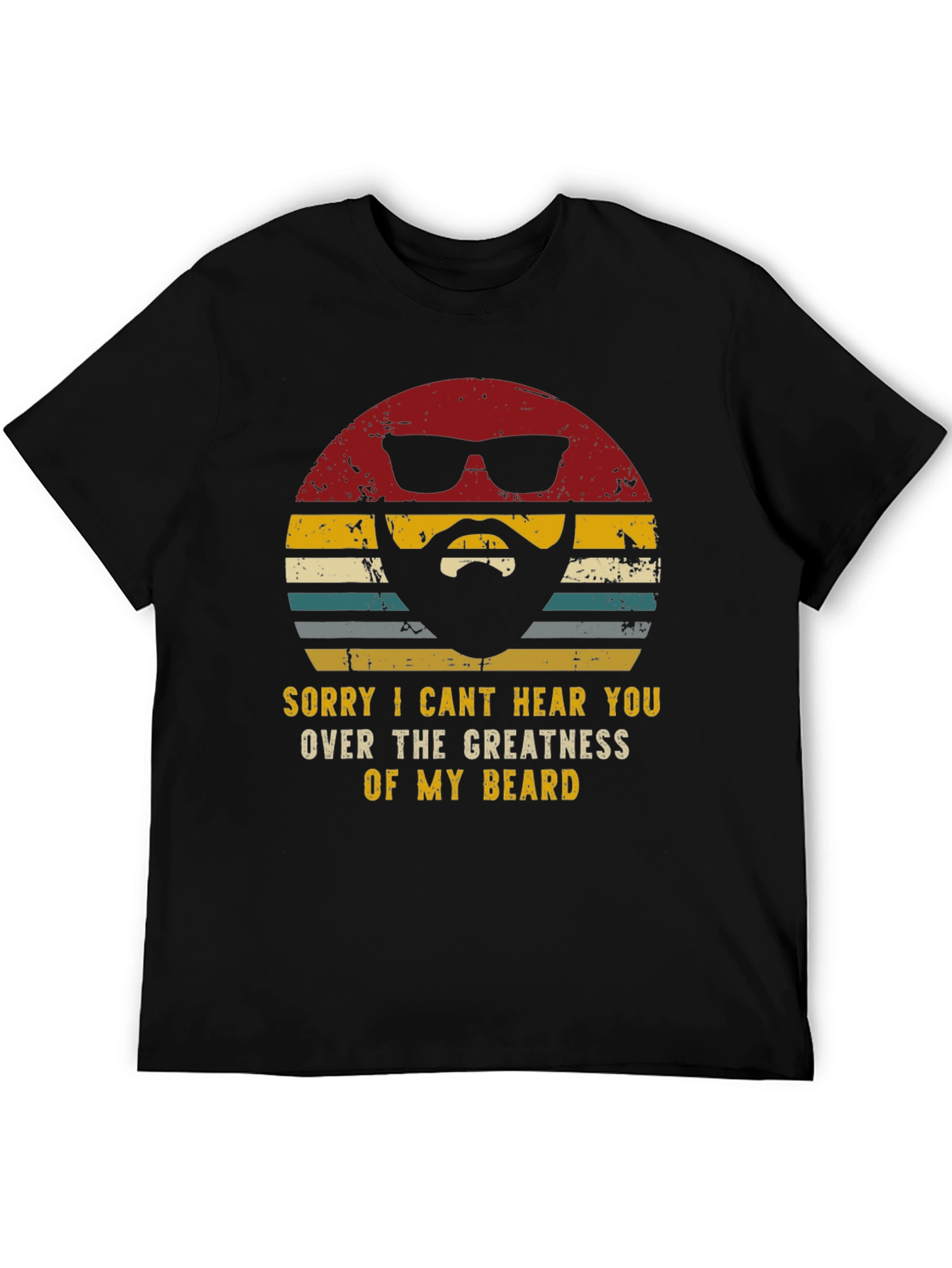 Funny Beard Graphic Mens T-Shirt