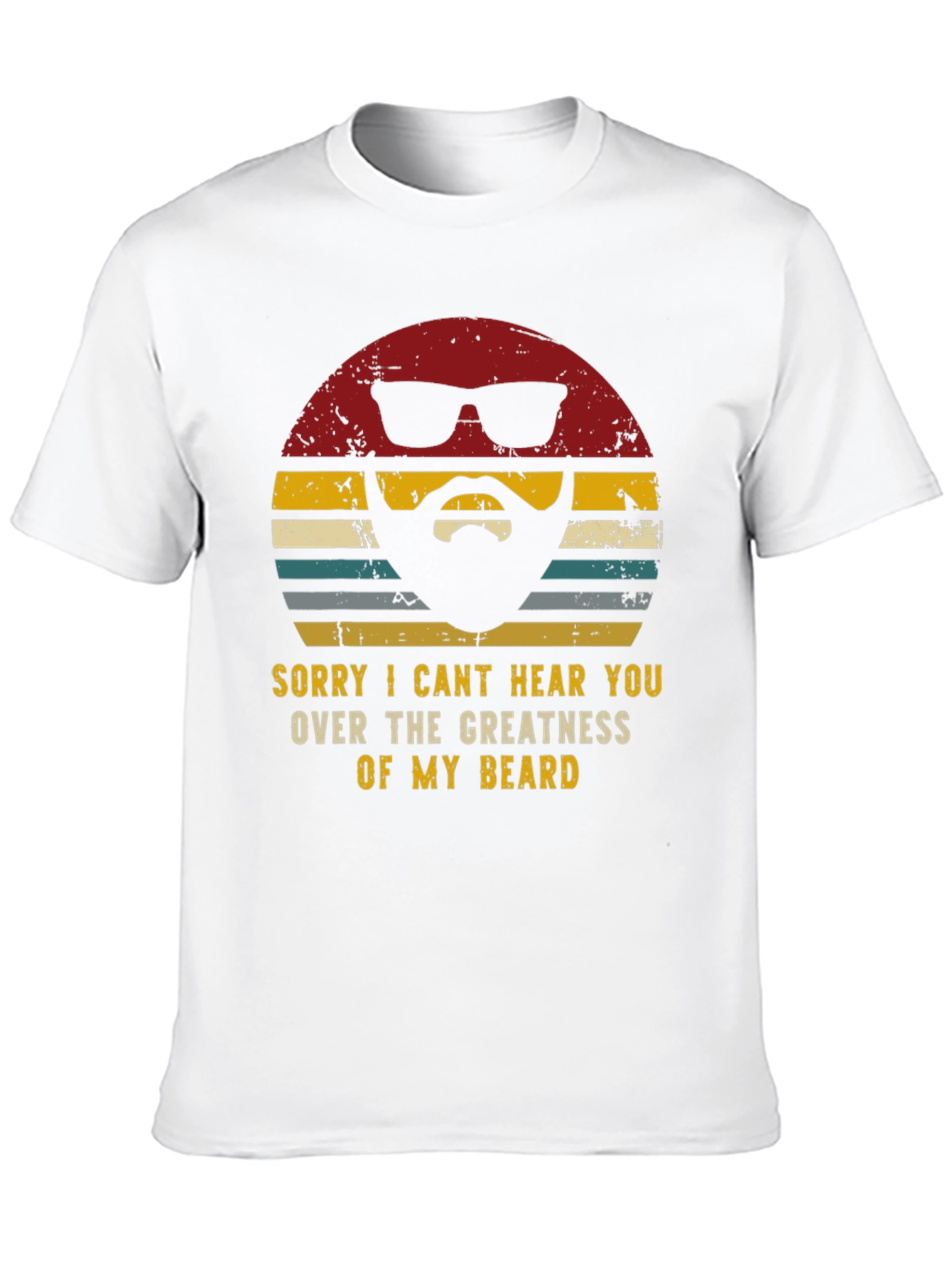 Funny Beard Graphic Mens T-Shirt