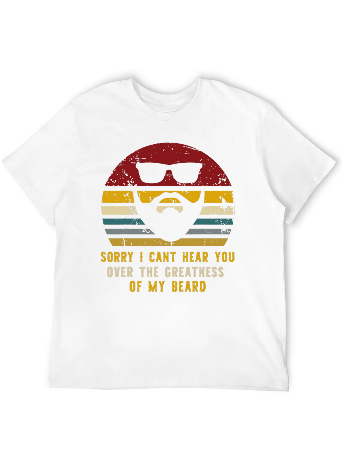Funny Beard Graphic Mens T-Shirt