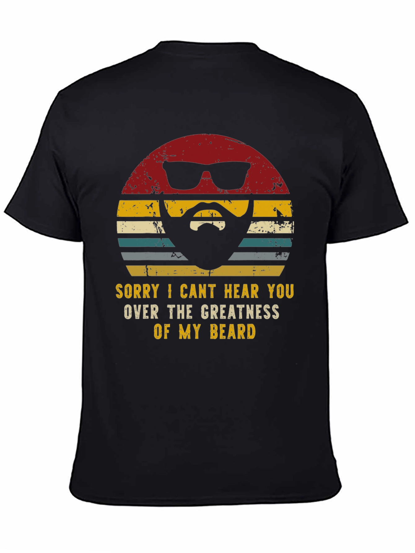 Funny Beard Graphic Mens T-Shirt