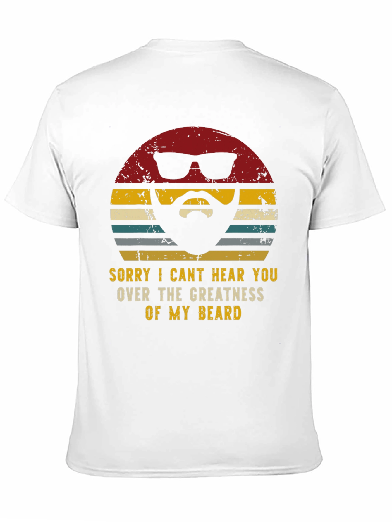 Funny Beard Graphic Mens T-Shirt