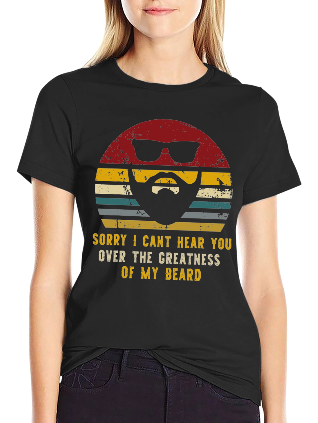 Funny Beard Graphic Mens T-Shirt