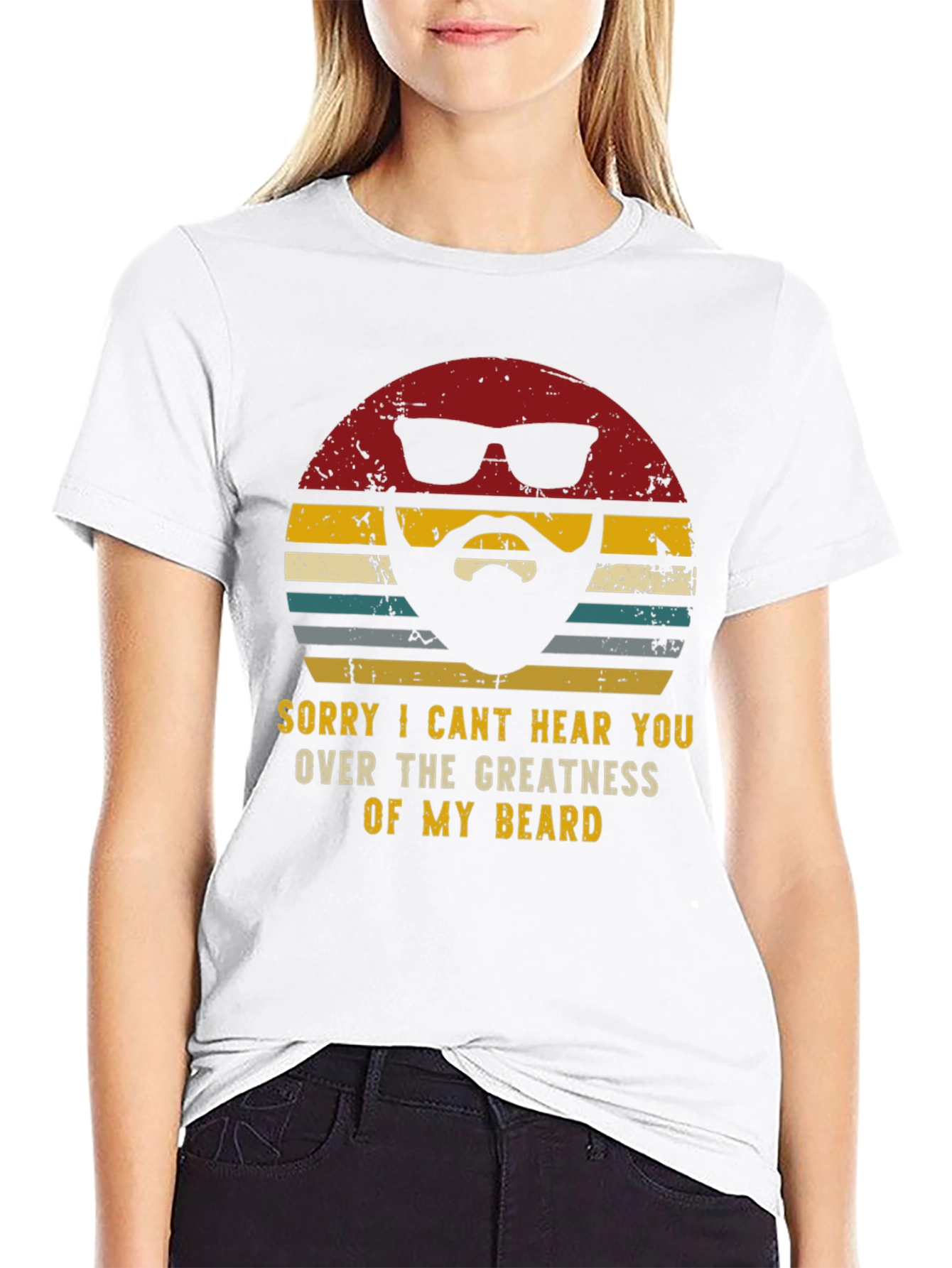 Funny Beard Graphic Mens T-Shirt