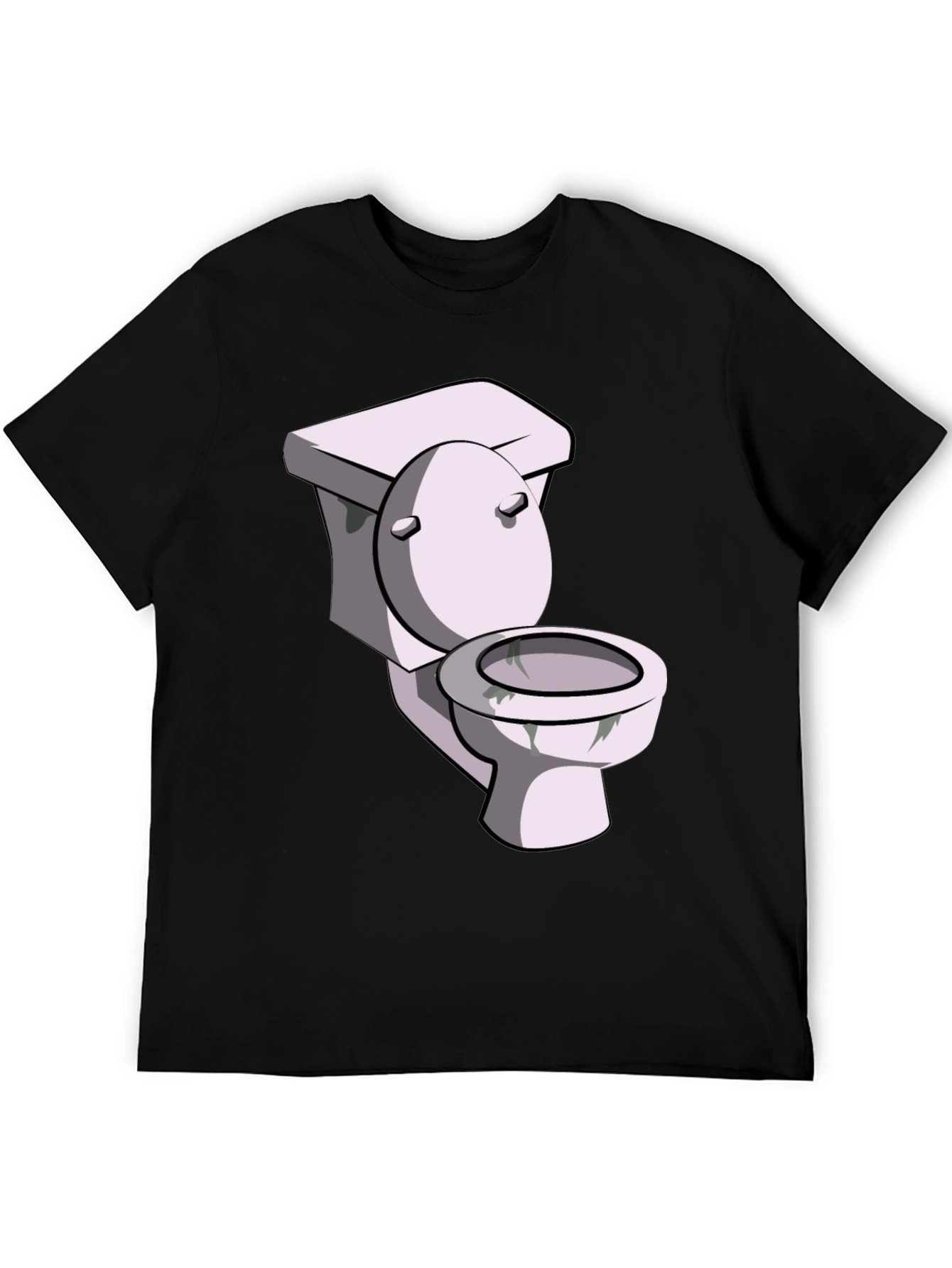 Toilet Humor Graphic Tee - Black