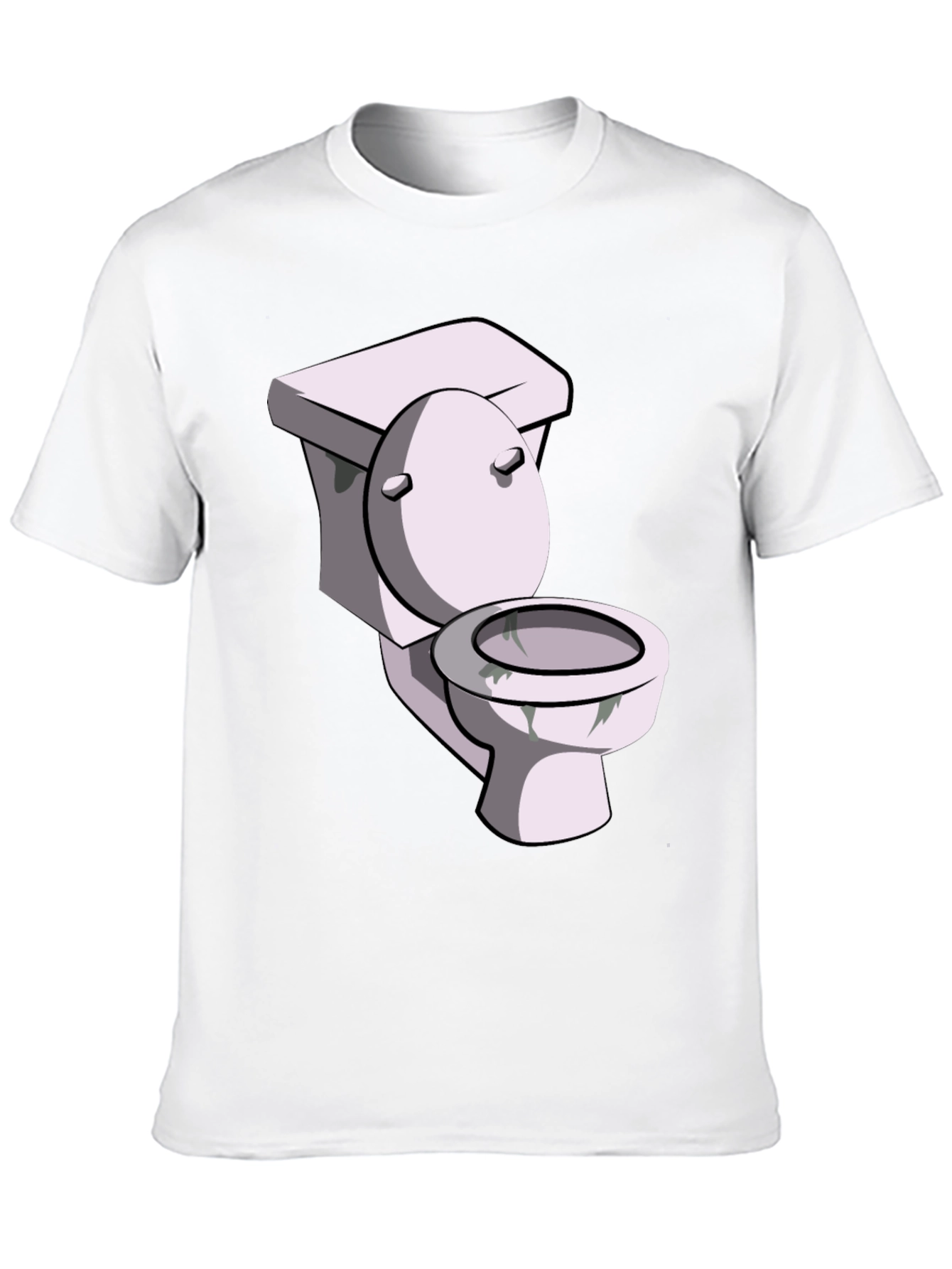 Toilet Humor Graphic Tee - Black