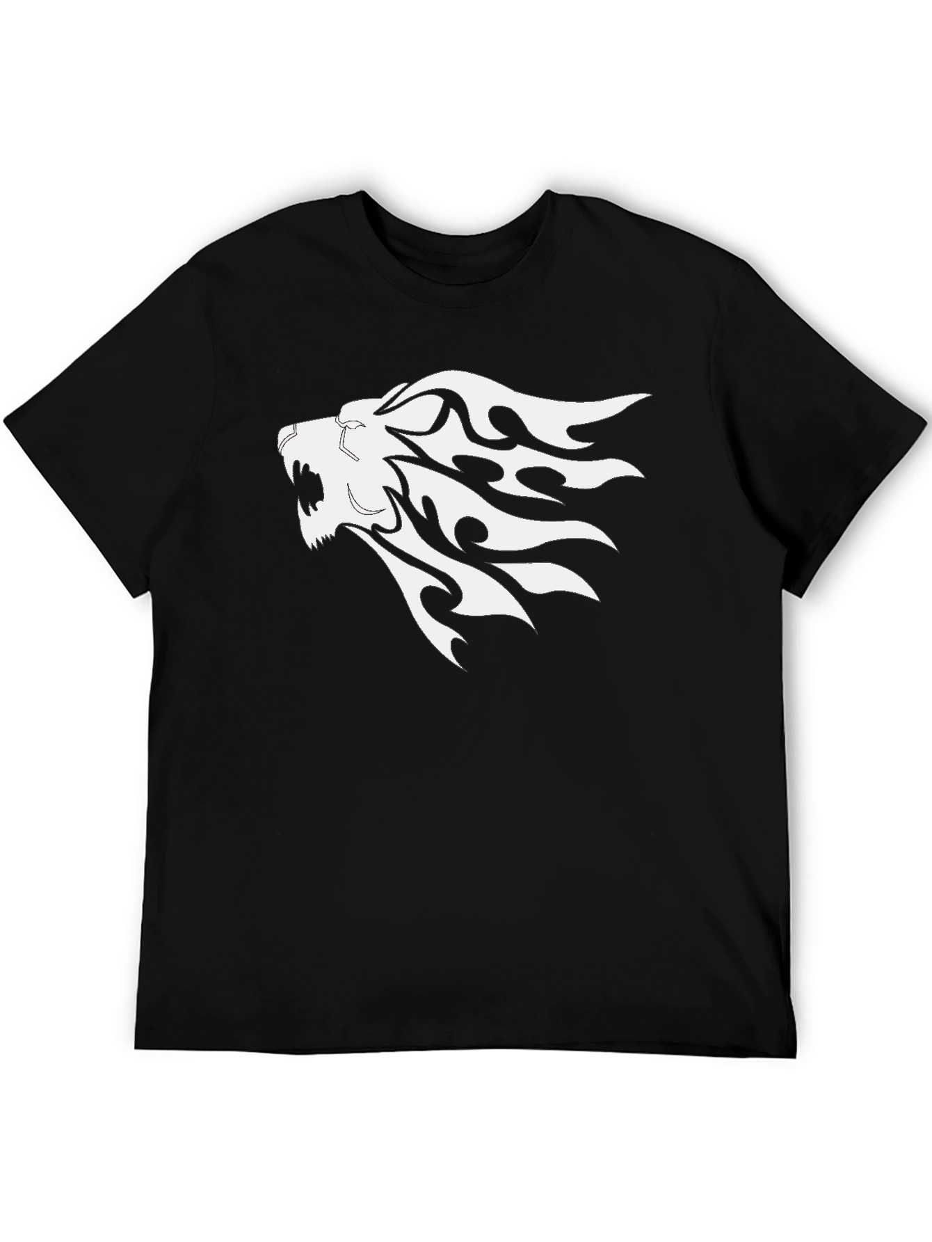 Black Lion Head Graphic Tee