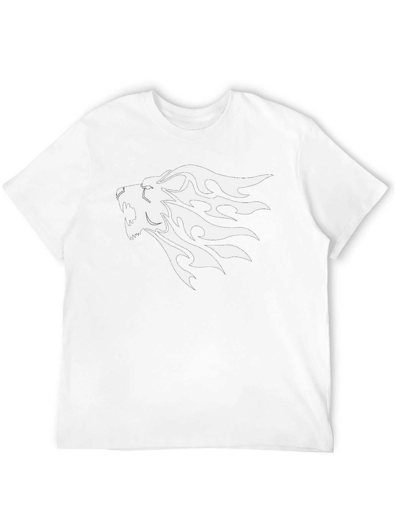 Black Lion Head Graphic Tee