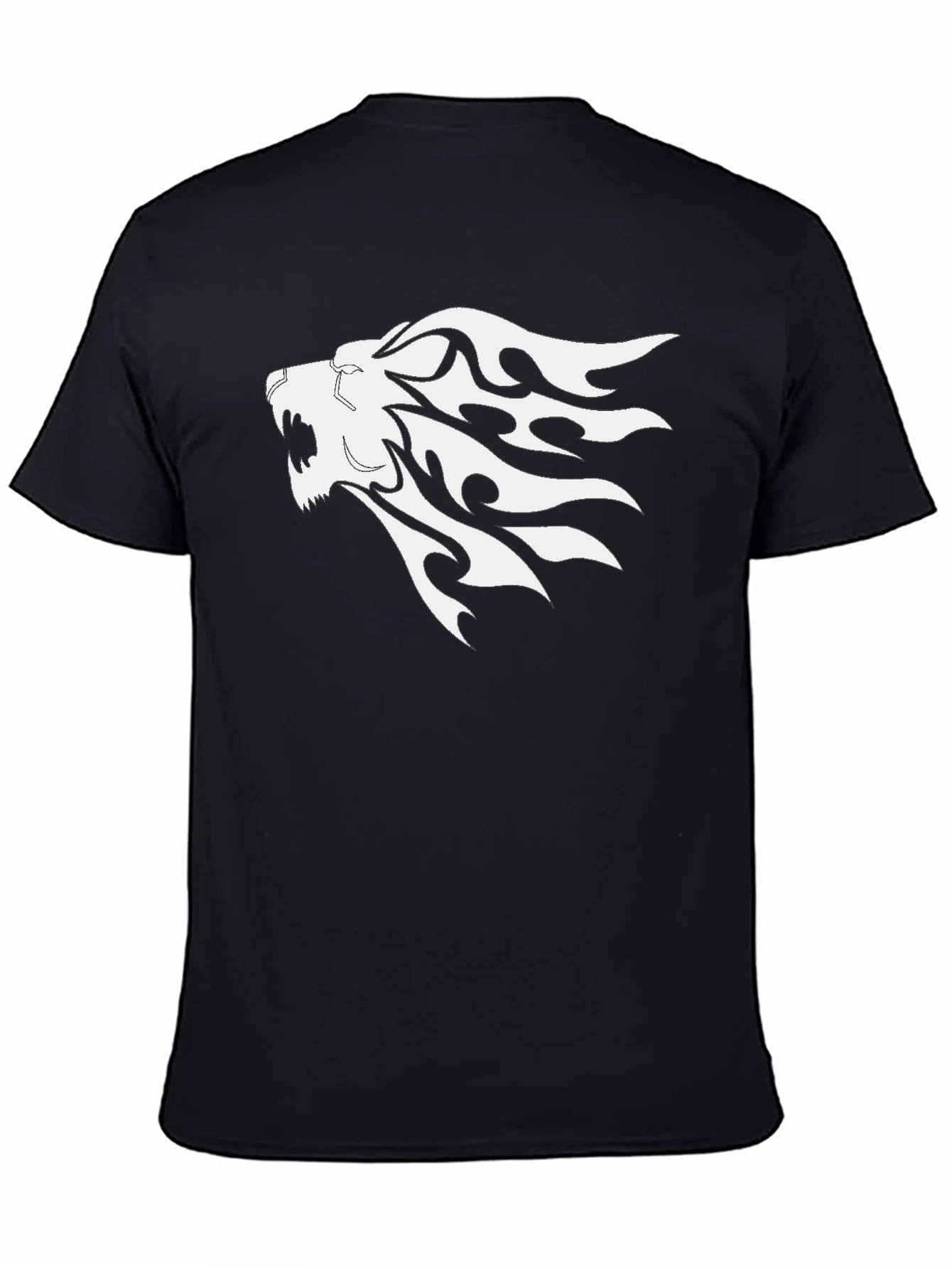 Black Lion Head Graphic Tee