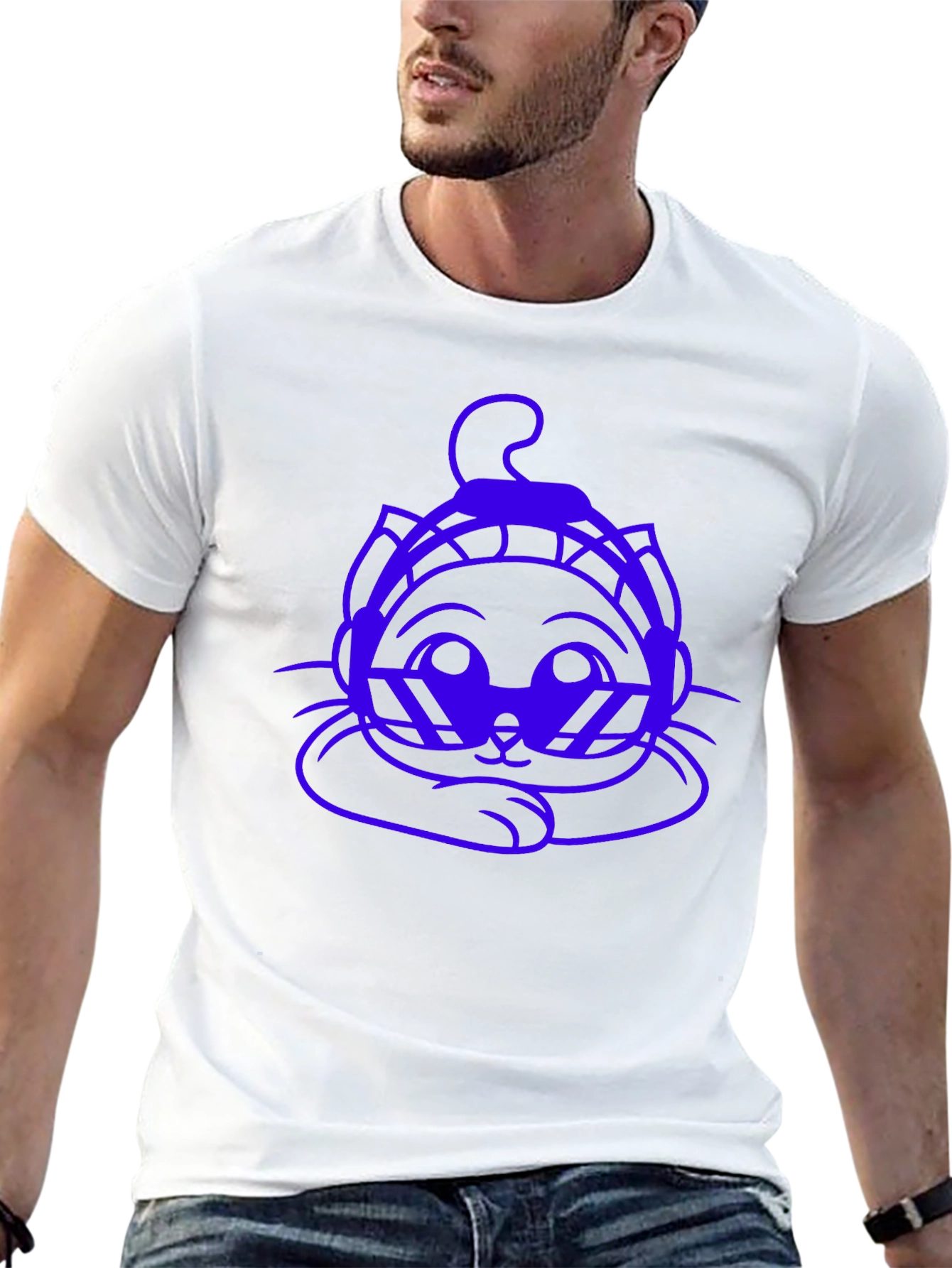 Cool Cat DJ Black T-Shirt