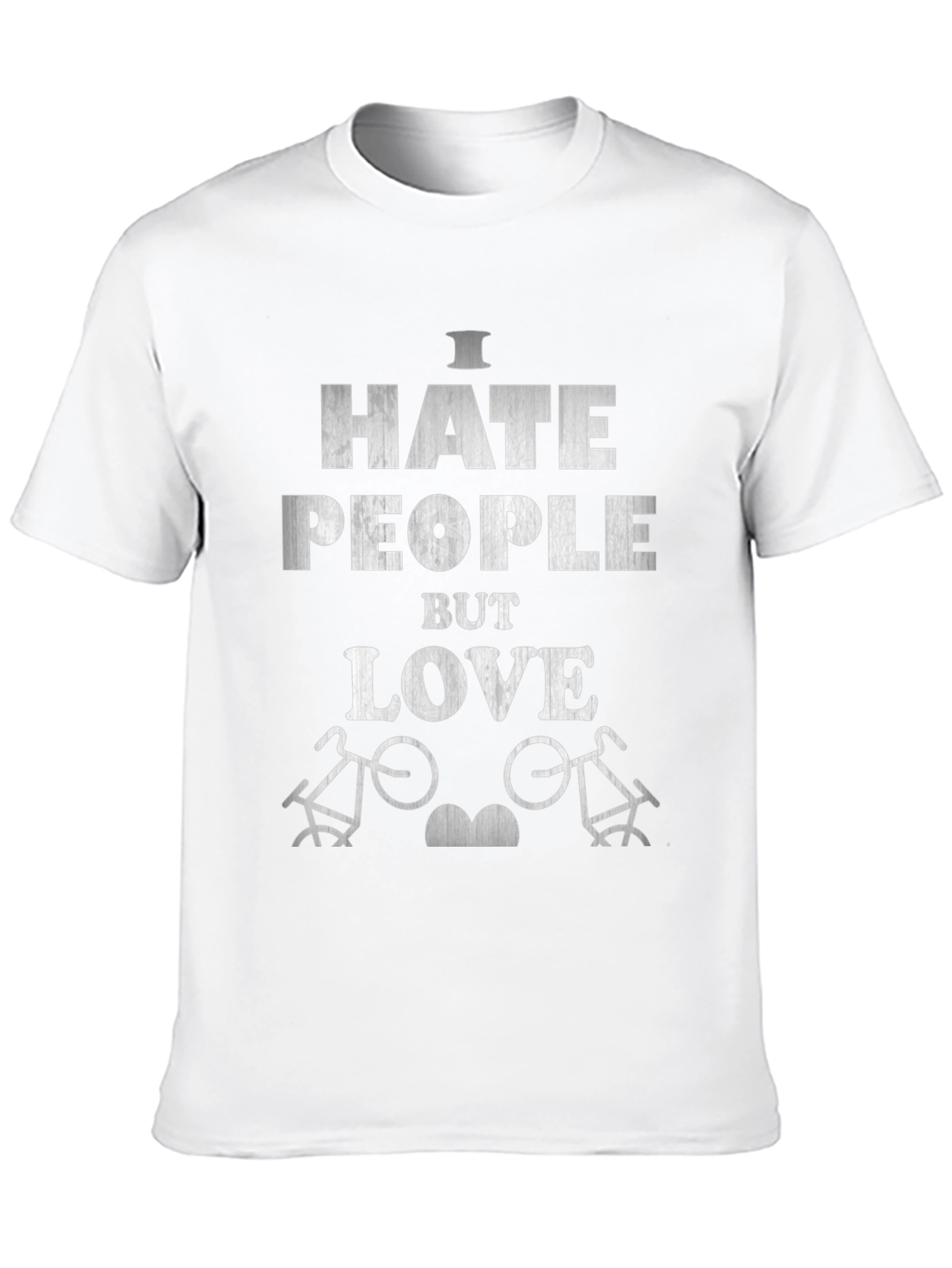 I Hate People But Love Bicycles Graphic T-Shirt