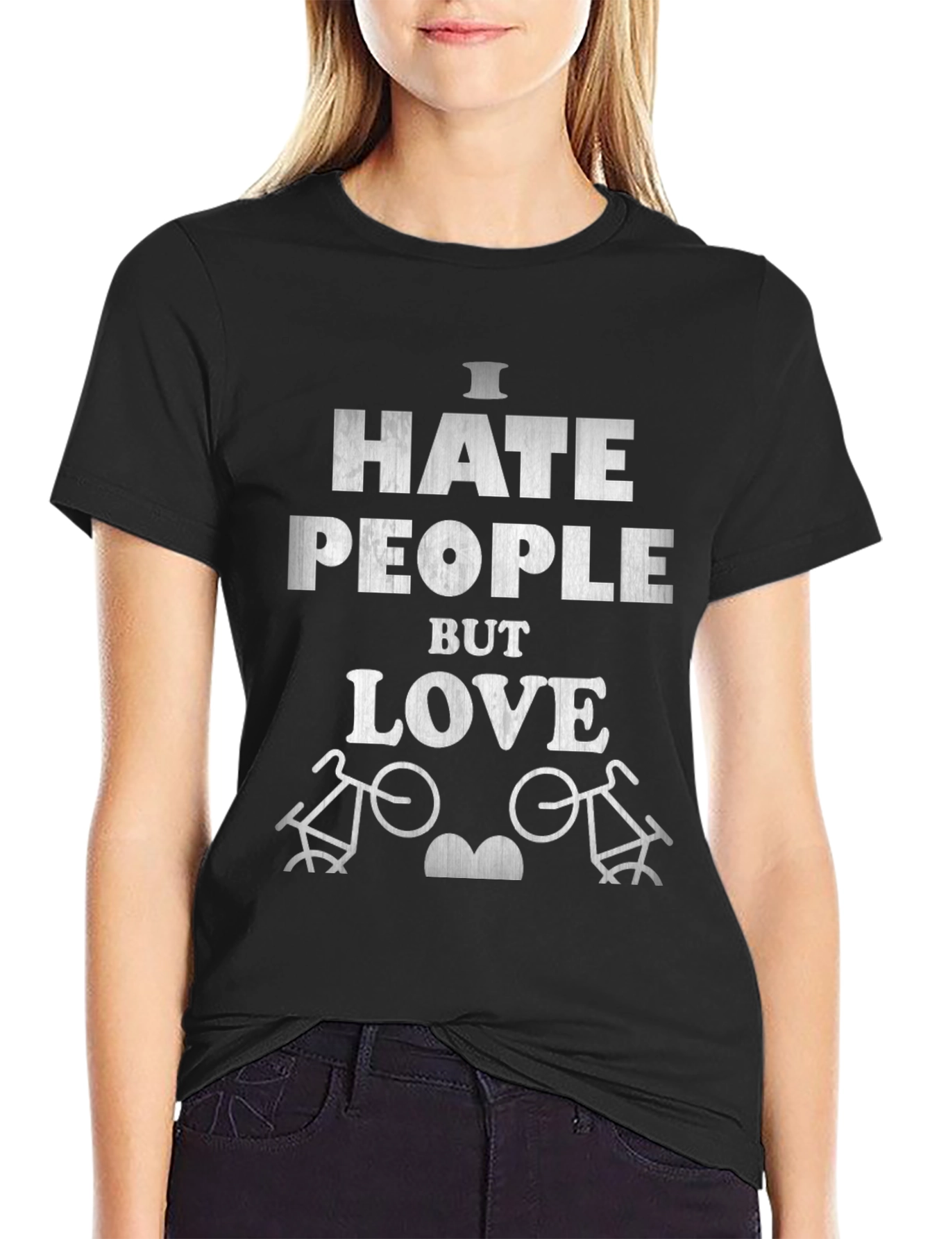 I Hate People But Love Bicycles Graphic T-Shirt