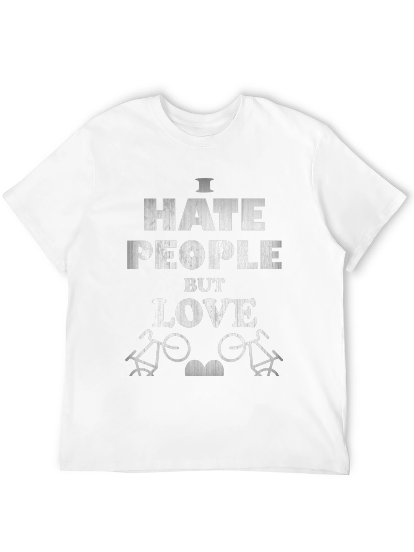 I Hate People But Love Bicycles Graphic T-Shirt