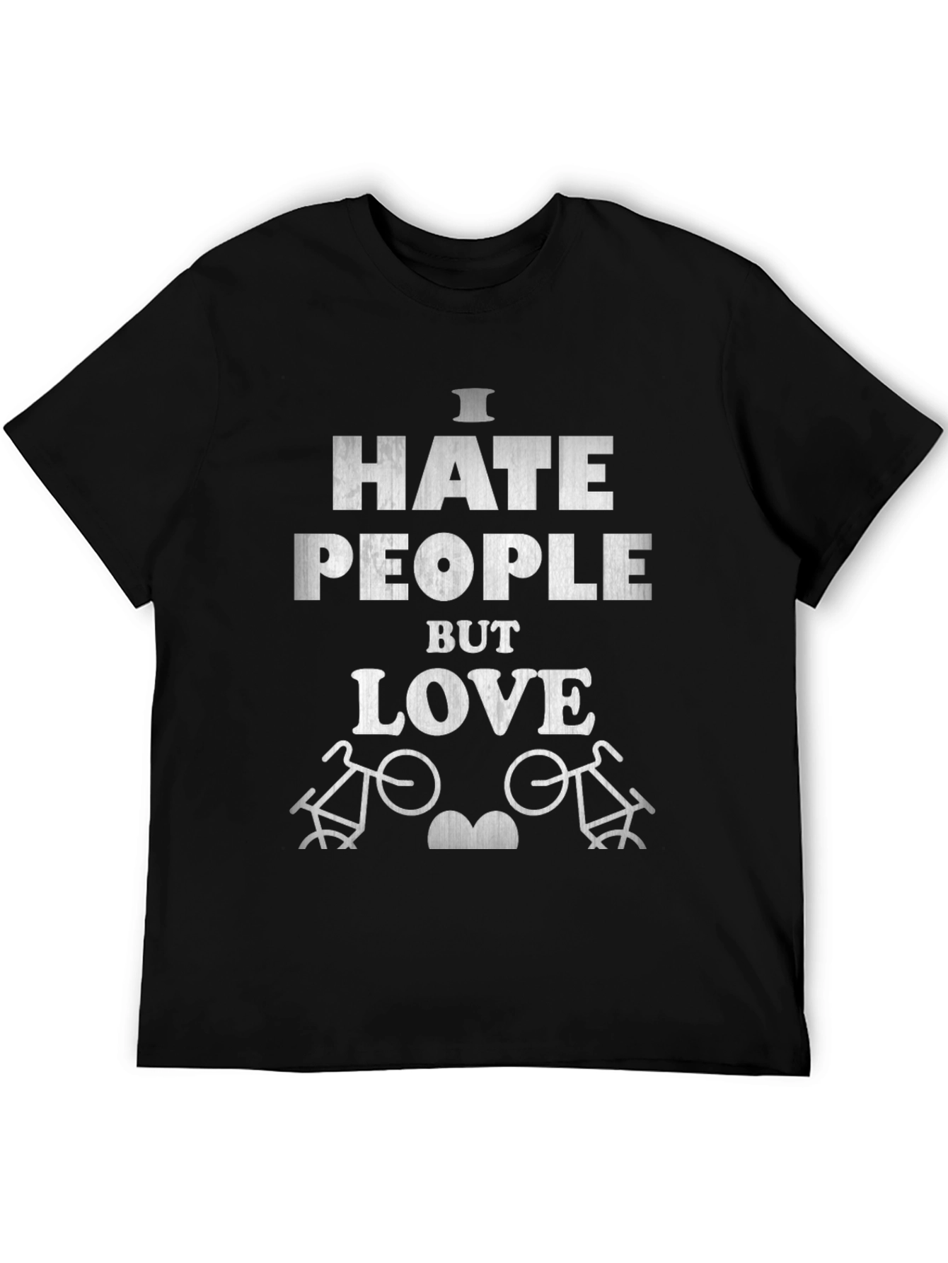 I Hate People But Love Bicycles Graphic T-Shirt