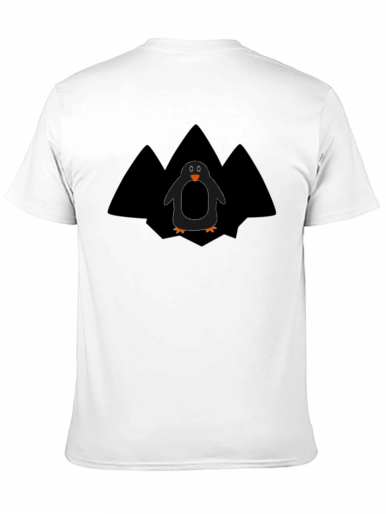 Penguin Graphic Tee - Black Cotton T-Shirt