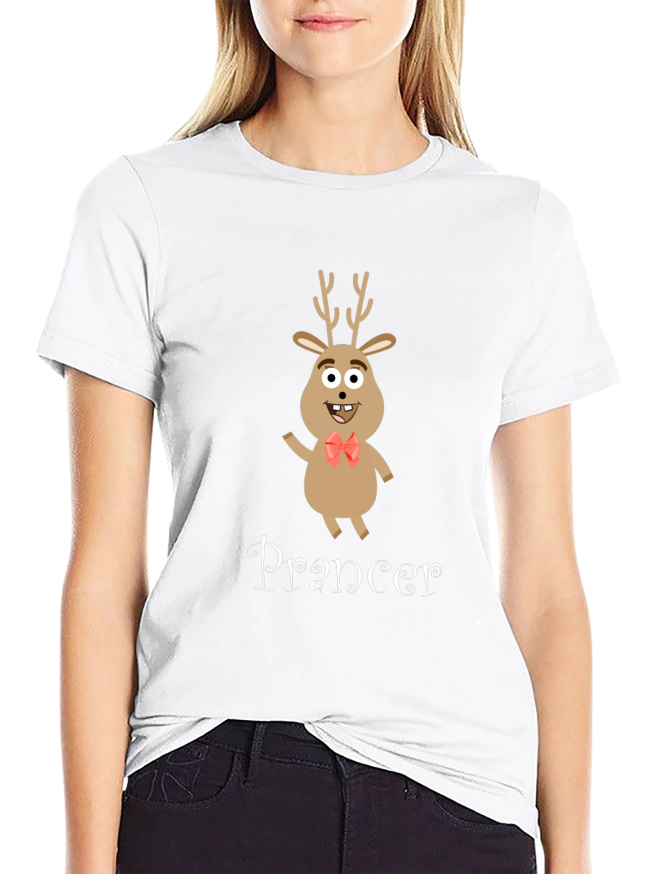Prancer Reindeer Graphic Tee