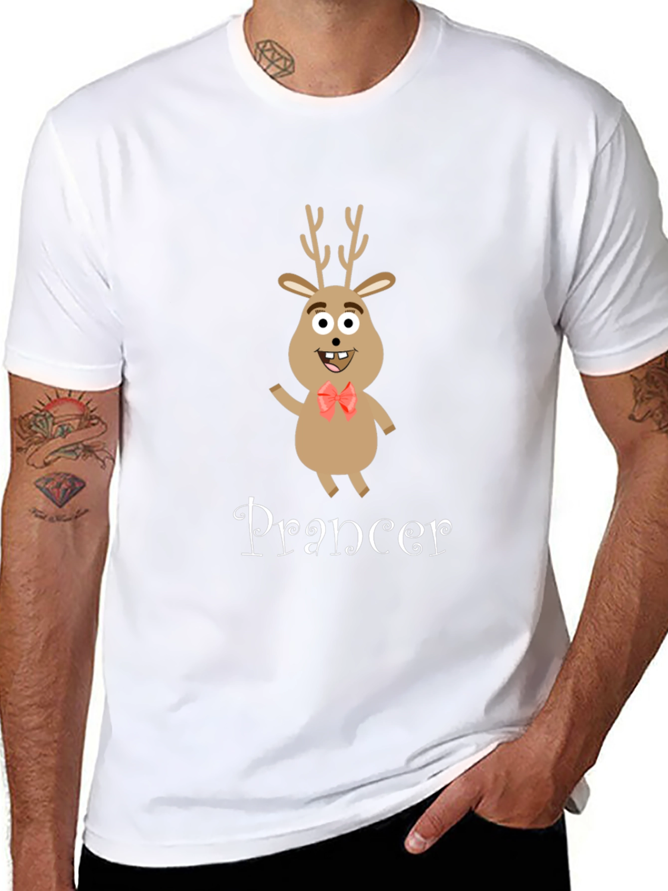 Prancer Reindeer Graphic Tee