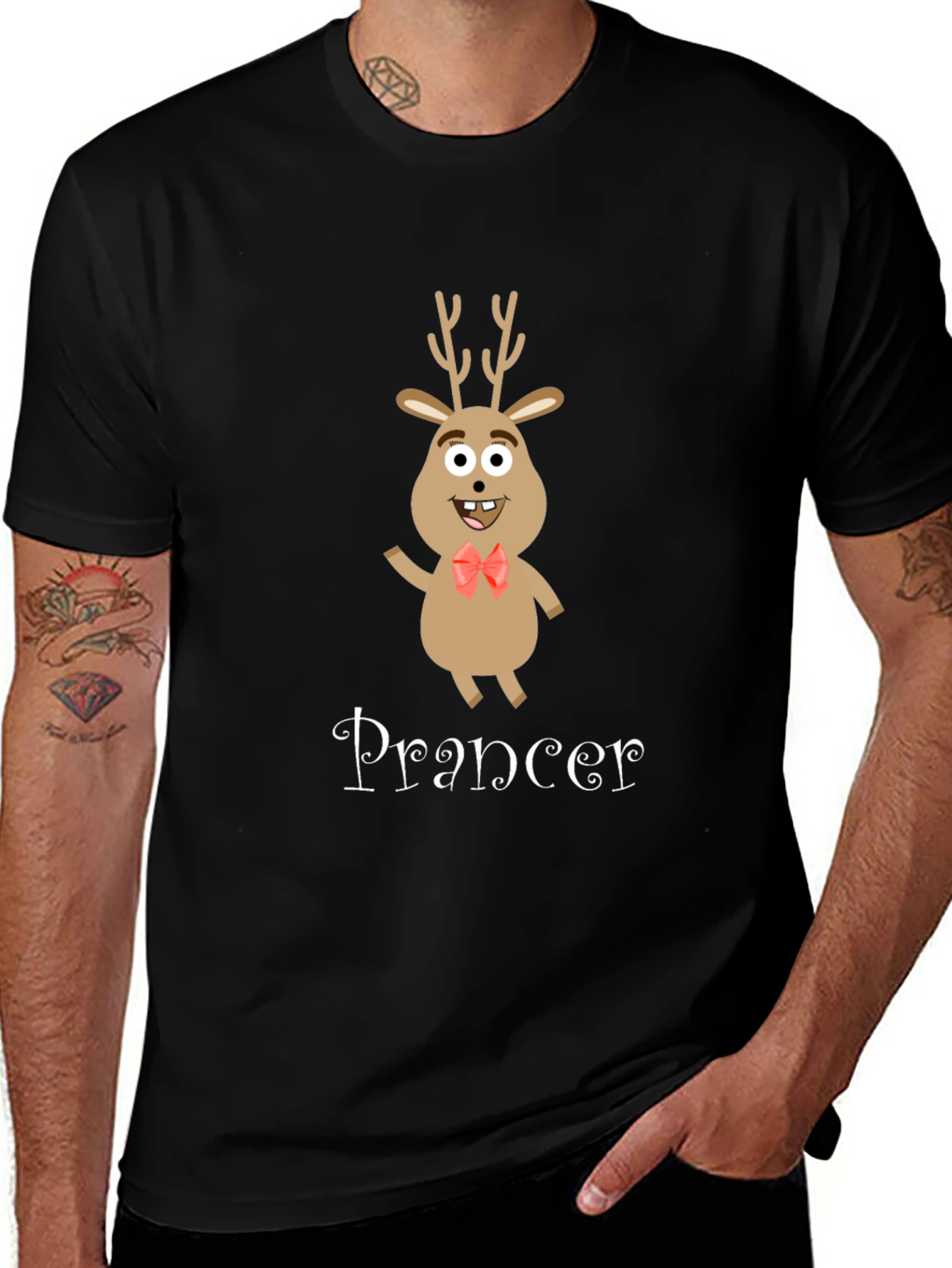 Prancer Reindeer Graphic Tee