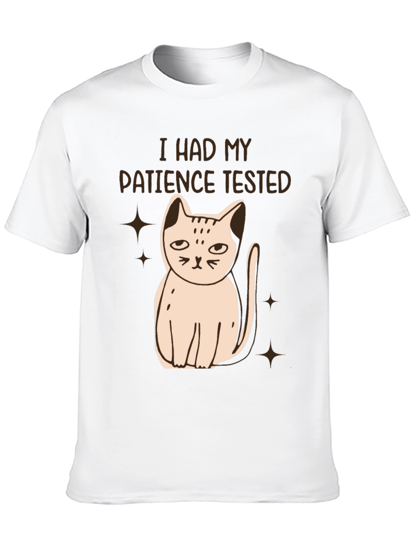 Patience Tested Cat Graphic Tee - Black
