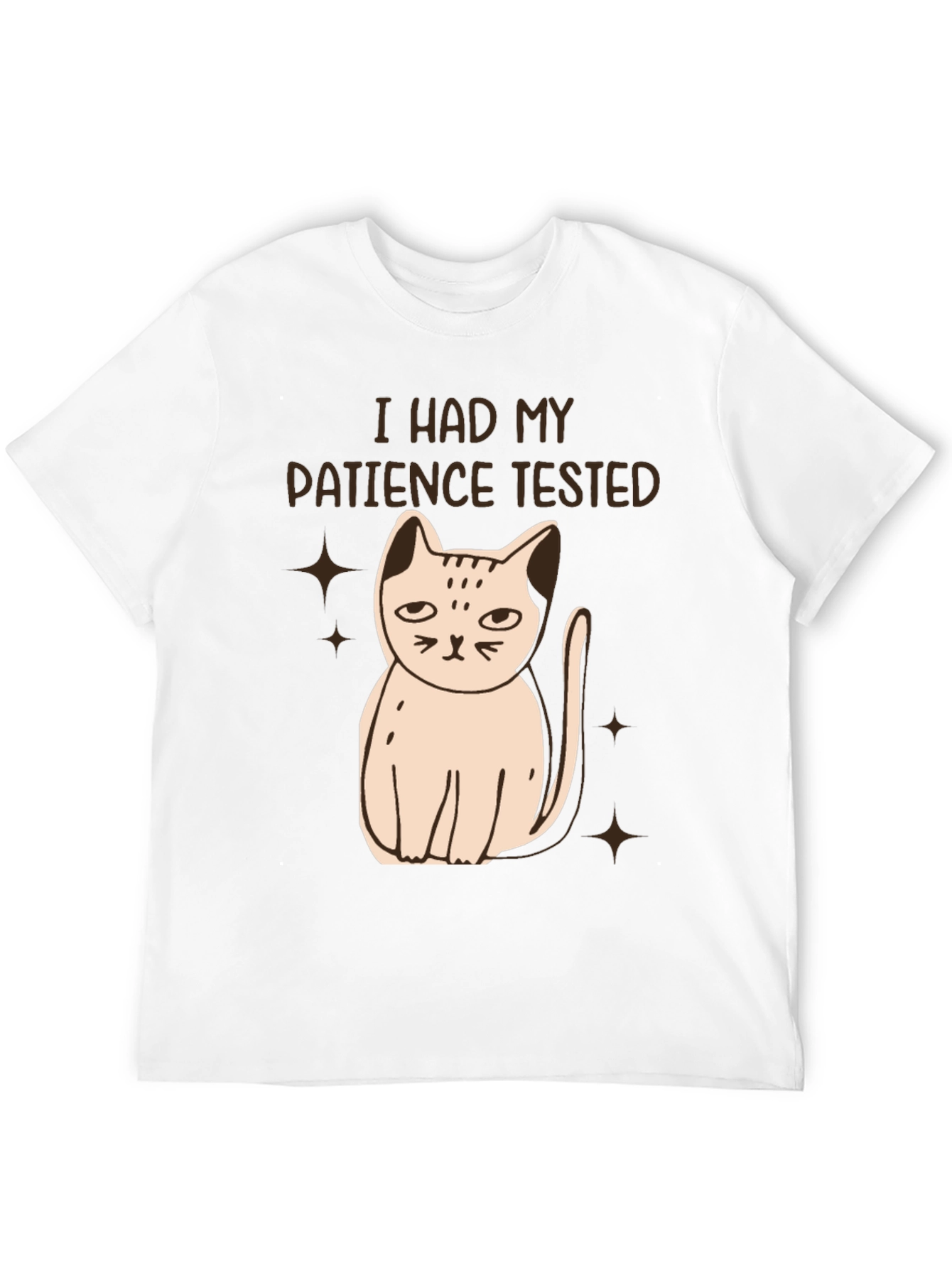 Patience Tested Cat Graphic Tee - Black