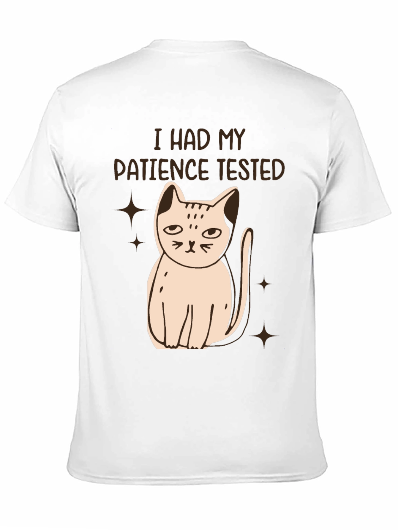 Patience Tested Cat Graphic Tee - Black