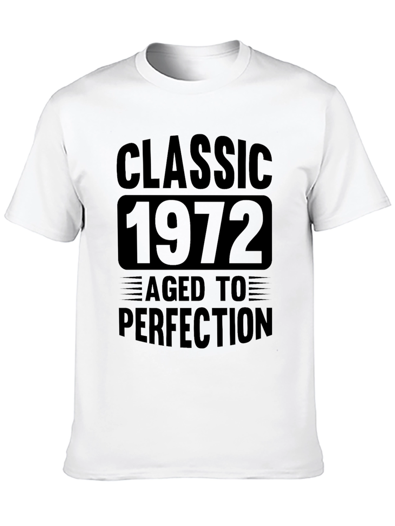 Classic 1972 Aged to Perfection Black T-Shirt
