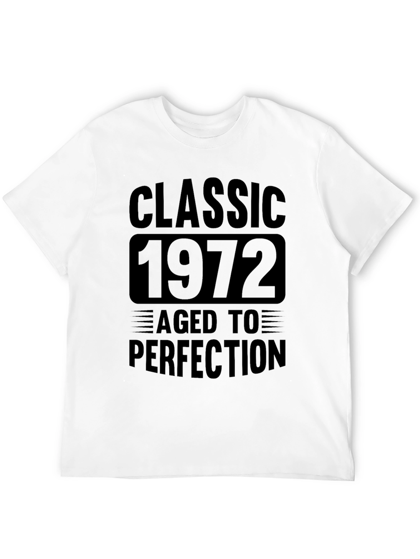 Classic 1972 Aged to Perfection Black T-Shirt