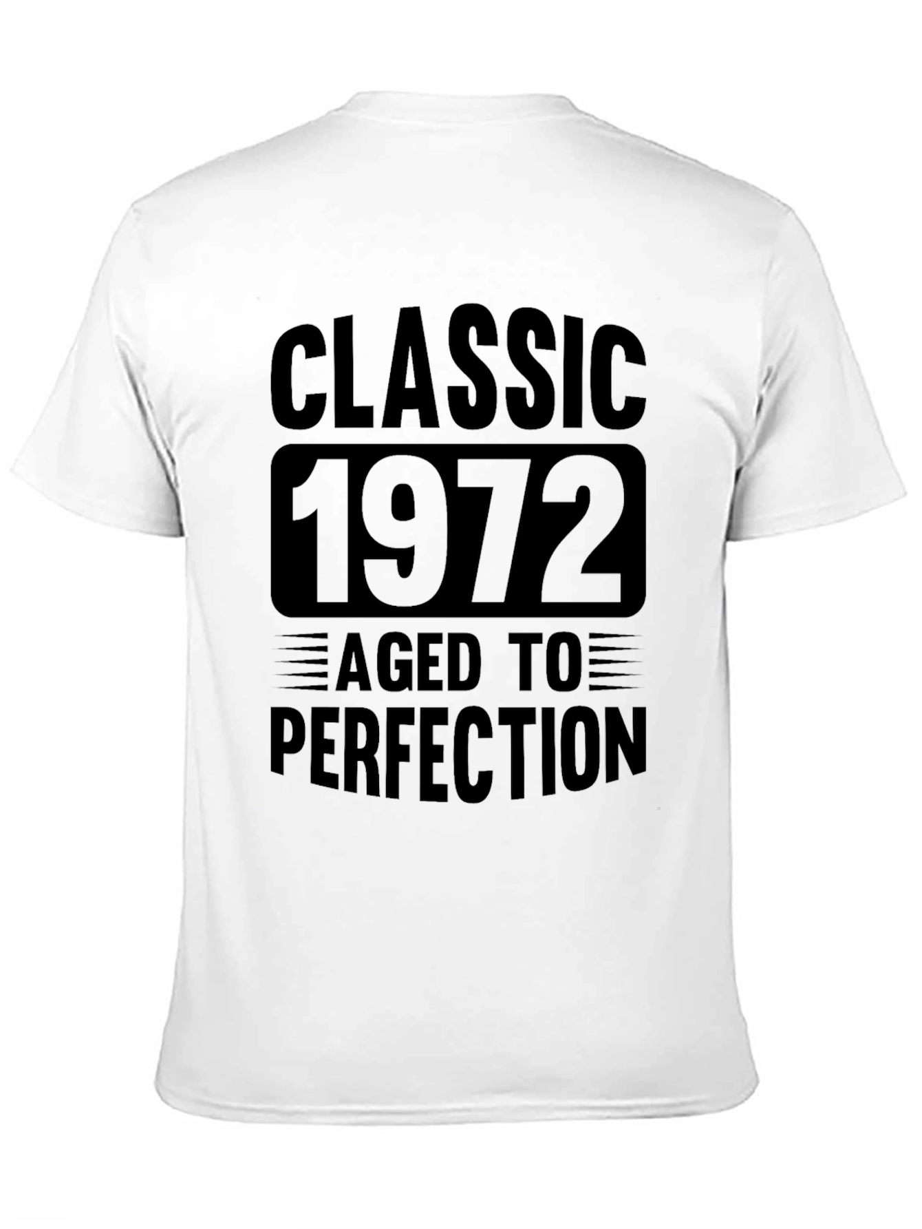 Classic 1972 Aged to Perfection Black T-Shirt