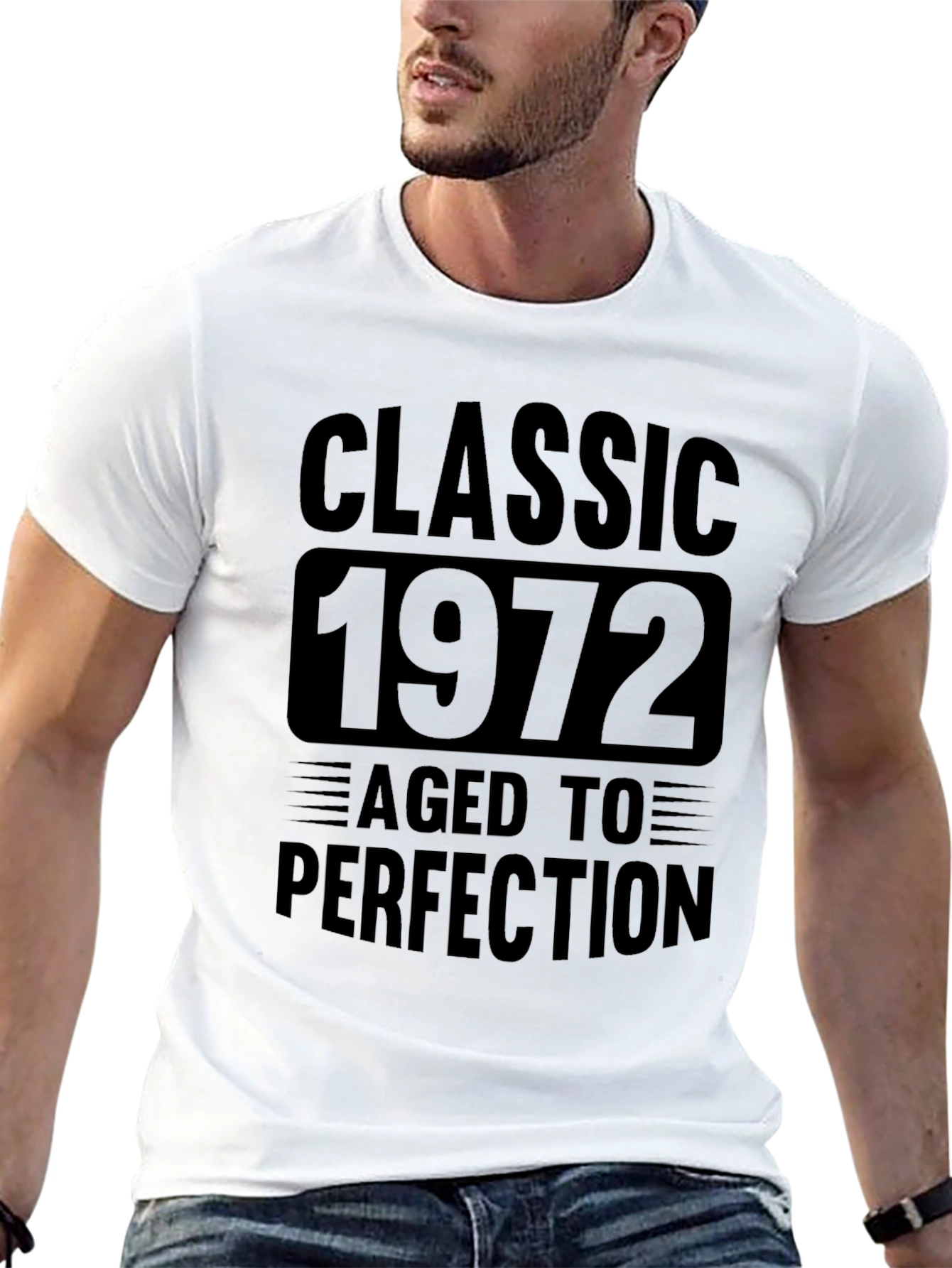 Classic 1972 Aged to Perfection Black T-Shirt