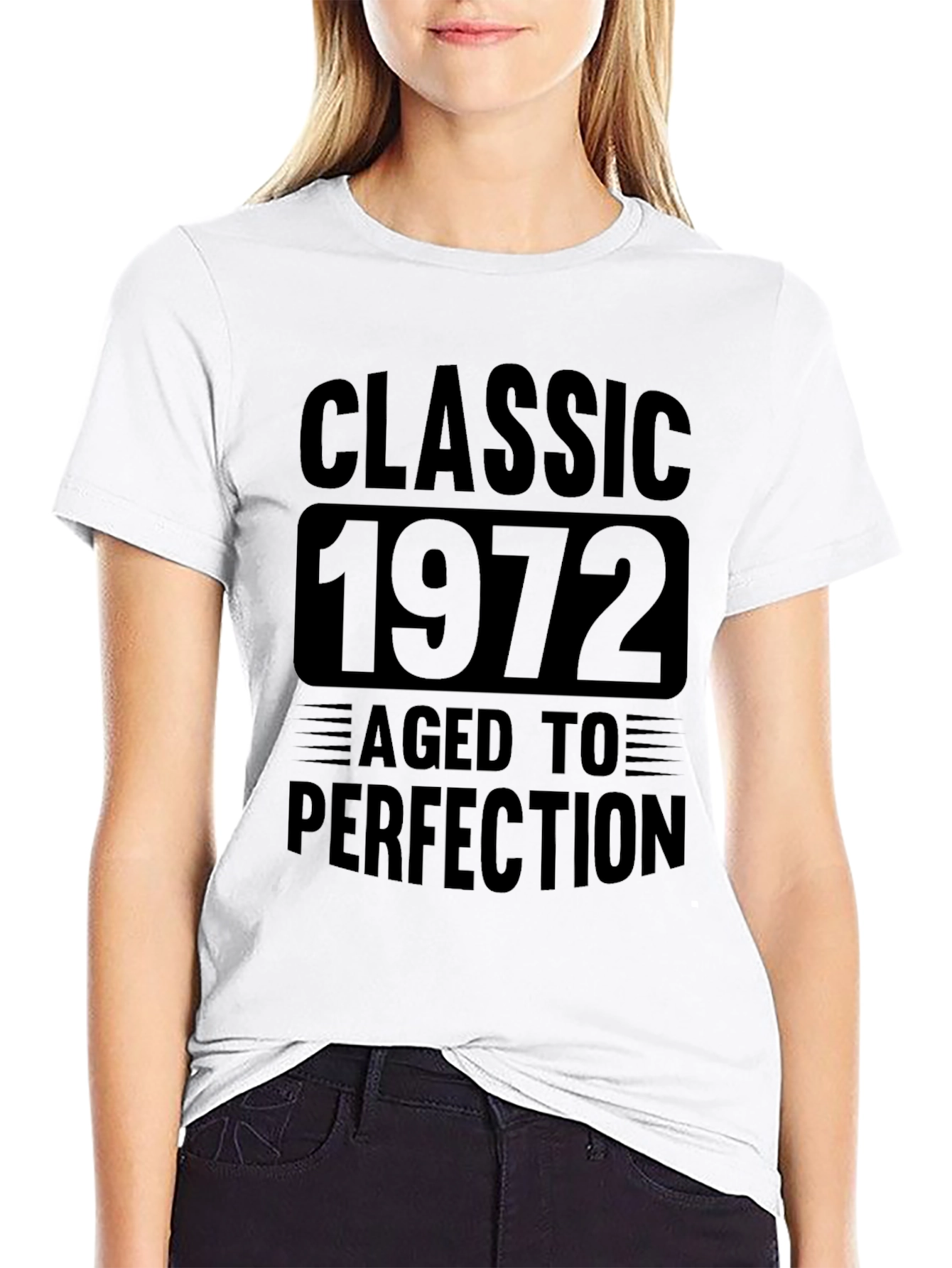 Classic 1972 Aged to Perfection Black T-Shirt