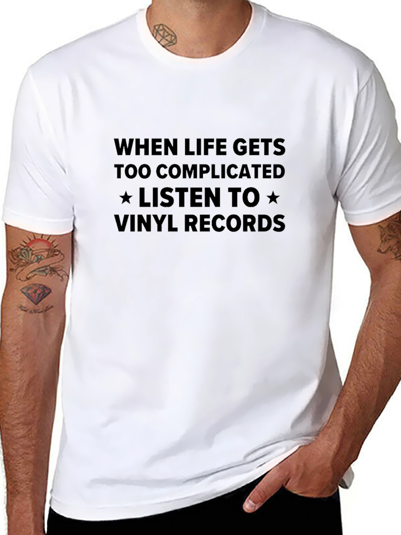 Vinyl Records Graphic T-Shirt