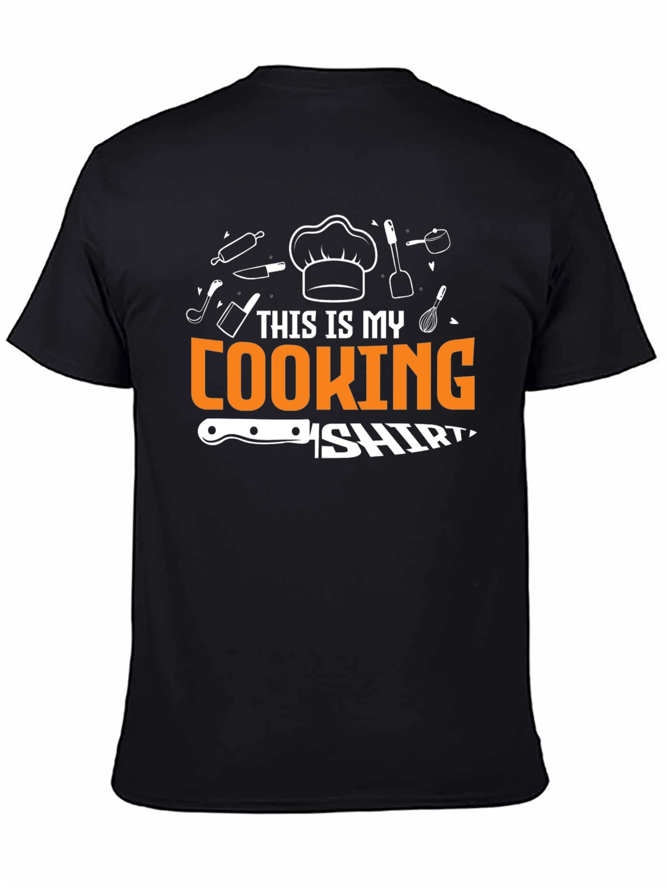 This Is My Cooking Shirt Black Cotton Tee