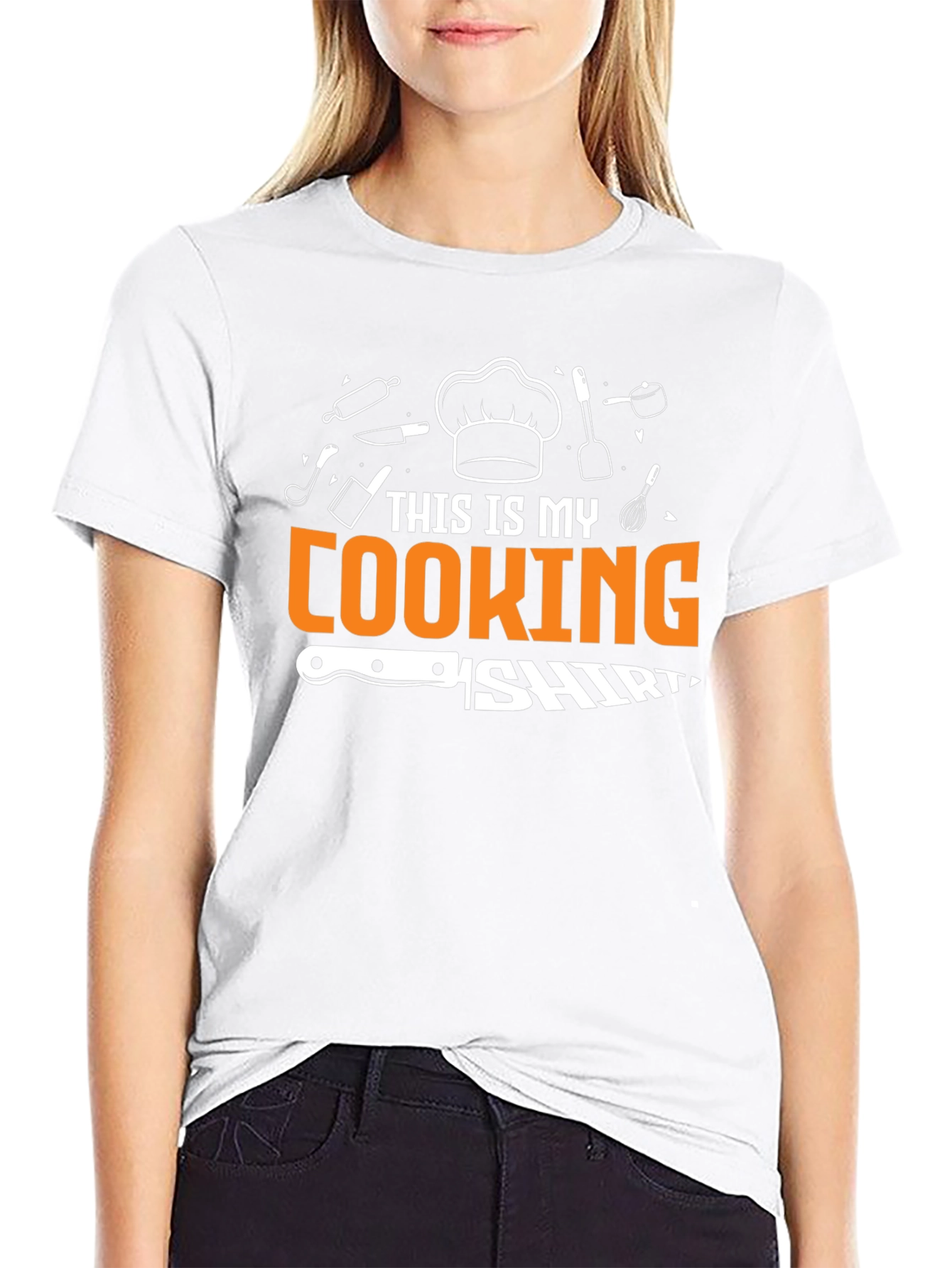 This Is My Cooking Shirt Black Cotton Tee