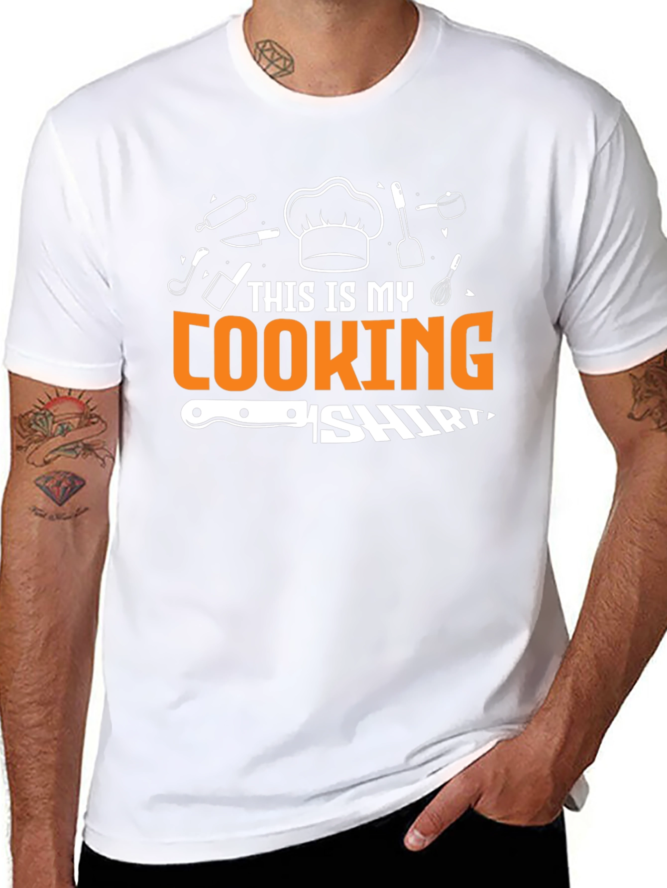 This Is My Cooking Shirt Black Cotton Tee