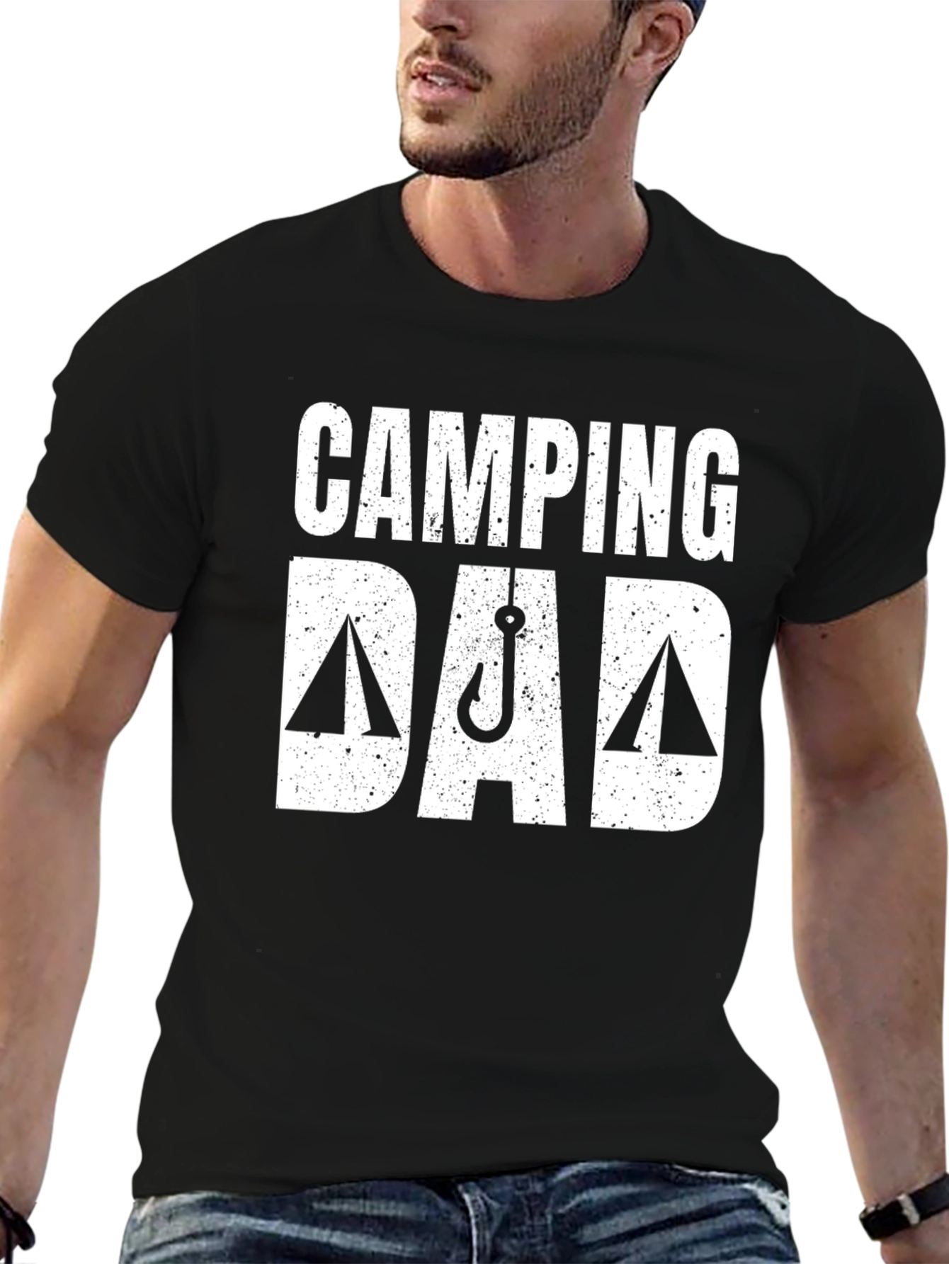 Camping Dad T-Shirt | Fishing Hook Tee